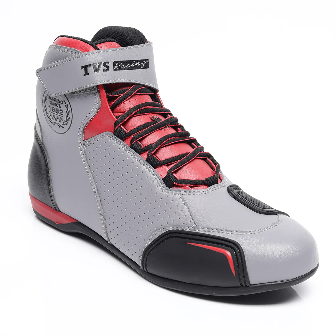 TVS Racing Ankle Length Riding Boots for Men:Anti-Microbial & Waterproof Riding Shoes with Reflective Panels, Ventilated Biker Boots with Ankle-Toe Protection-Premium Men's Riding Boots - Image 17