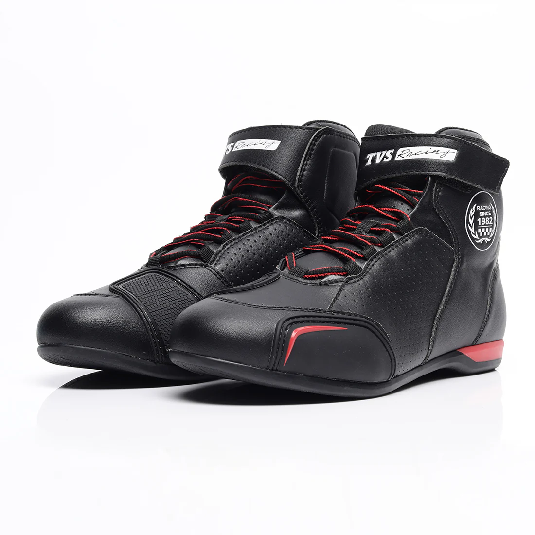 TVS Racing Ankle Length Riding Boots for Men:Anti-Microbial & Waterproof Riding Shoes with Reflective Panels, Ventilated Biker Boots with Ankle-Toe Protection-Premium Men's Riding Boots - Image 6