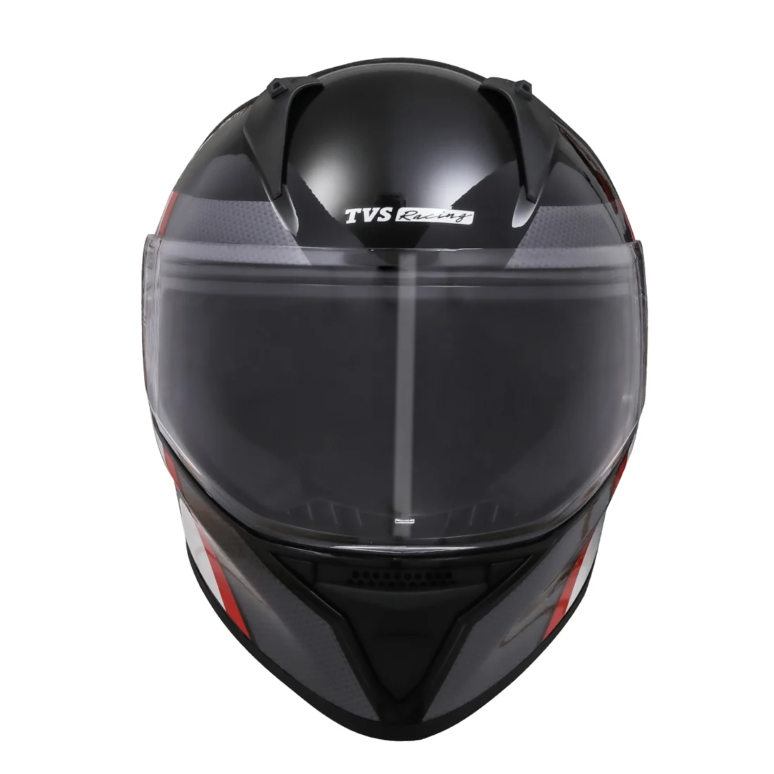 TVS Apache Full Face Helmet | Color: Black, Red & White Strip - Image 5
