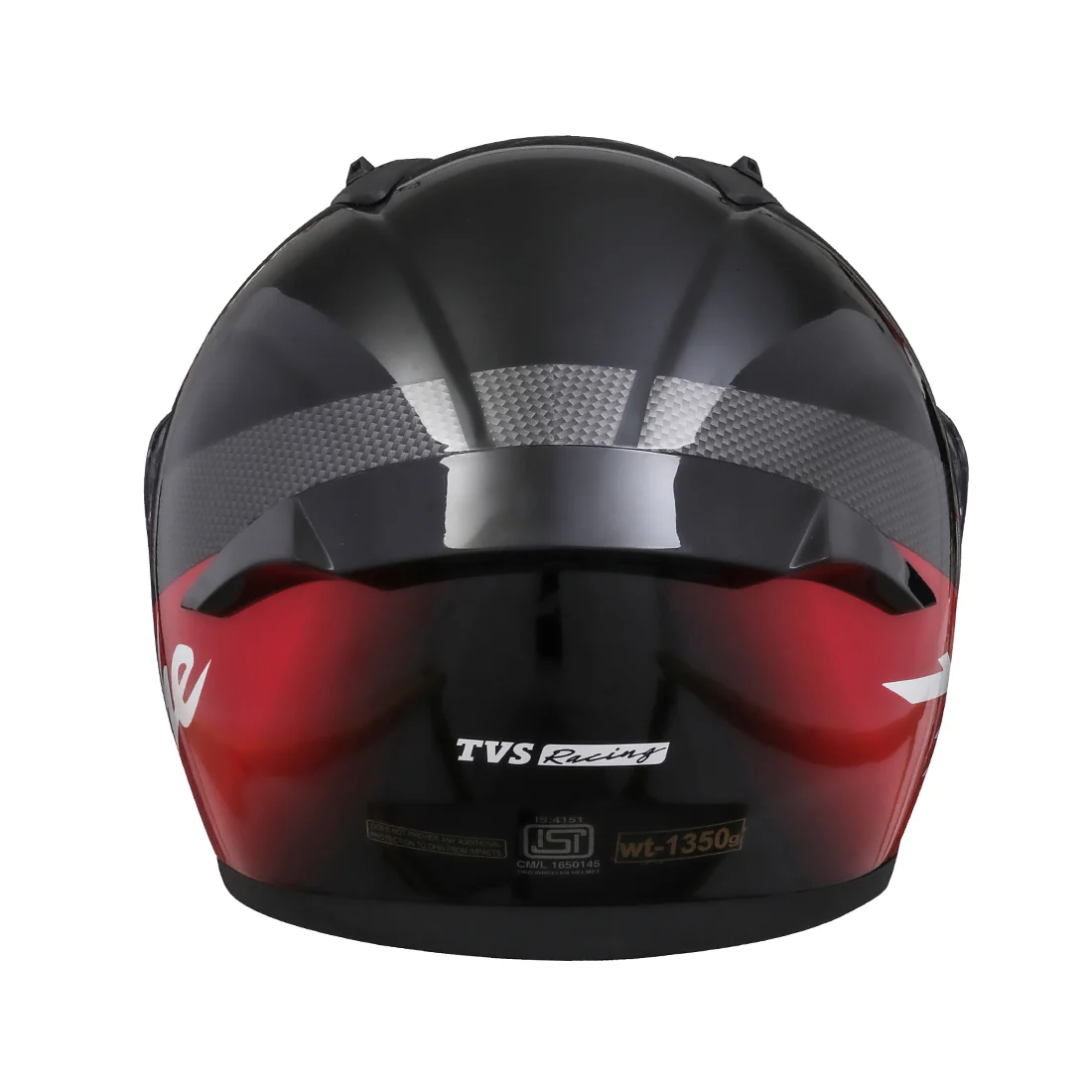 TVS Apache Full Face Helmet - Color: Black and Red - Image 6