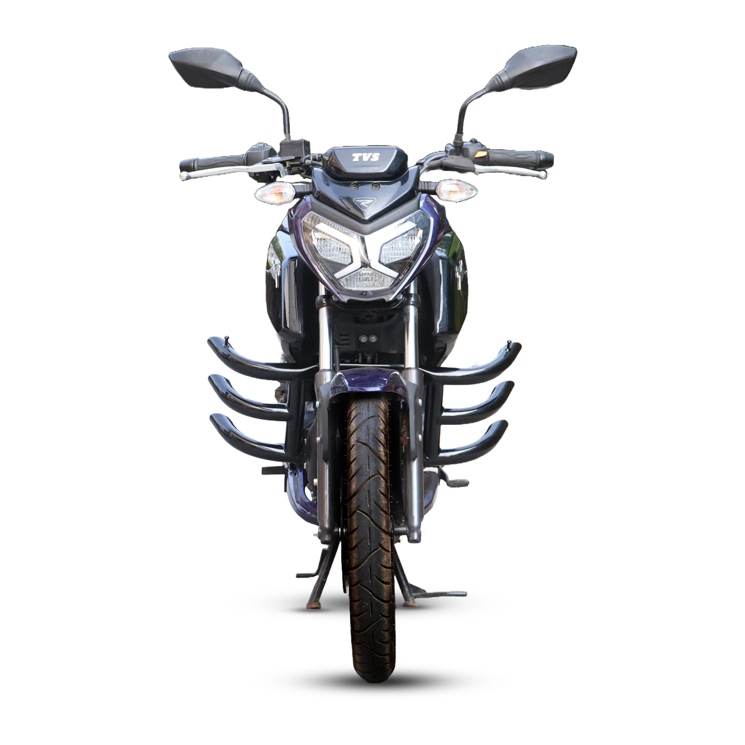 TVS Bull Bar Crash Guard – Protection for the Black Raider - Image 6