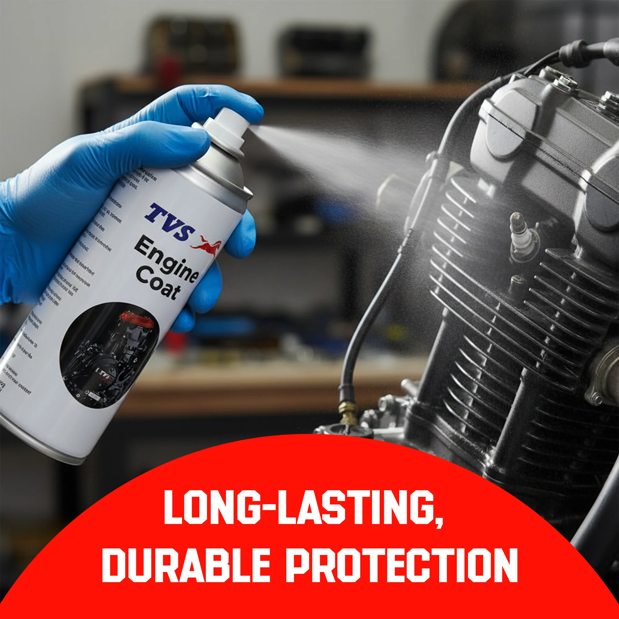 TVS Engine Coat VST 400ml. Protect Your Bike Engine with a Glossy Finish - Image 3
