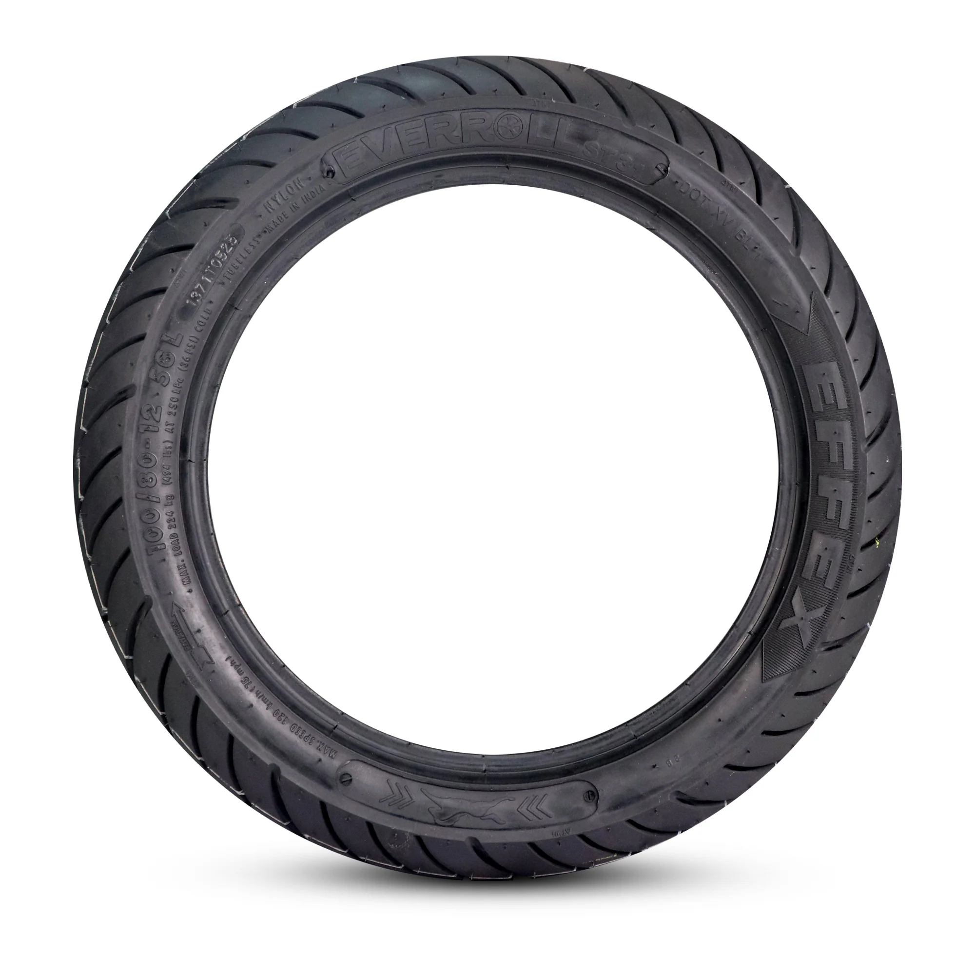 Front Tubeless Nylon Tyre - 100/80-12 TL TO ST31 | Vehicle Compatibility - TVS Ntorq - Image 4