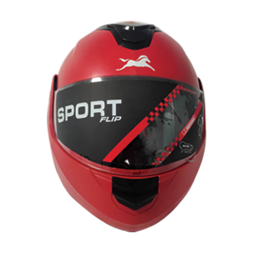 Full-Face Flip Helmet Red Durable and Comfortable Design - Image 2