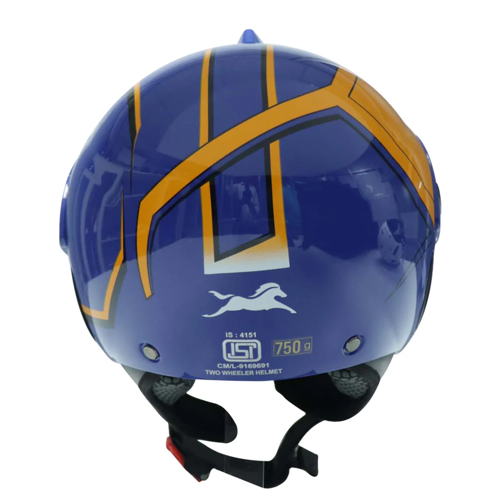 TVS Half Face KID Helmet, Color: Blue - ISI Certified - Image 5