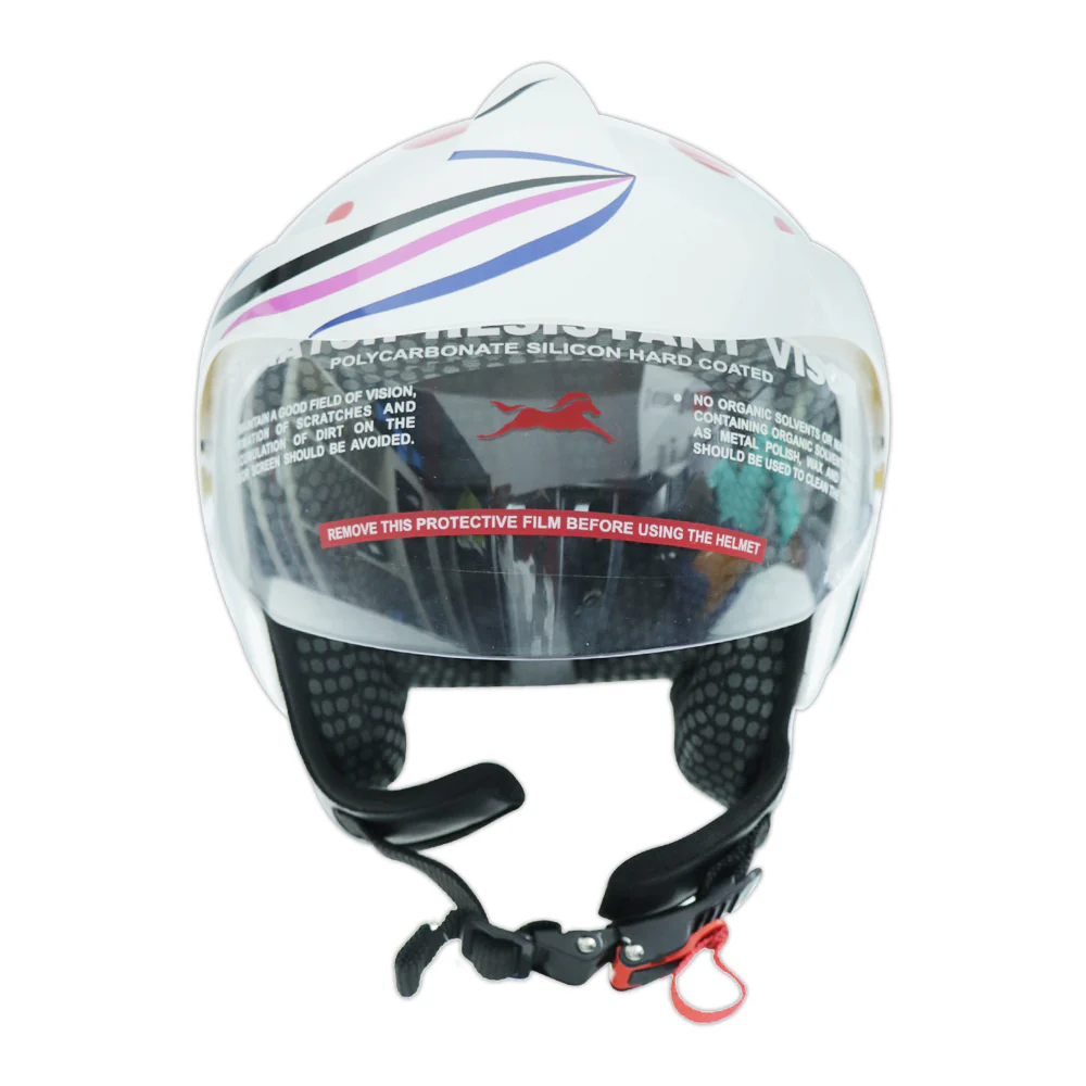 TVS Half Face Kids Helmet, Pink Sky - ISI Certified - Image 6