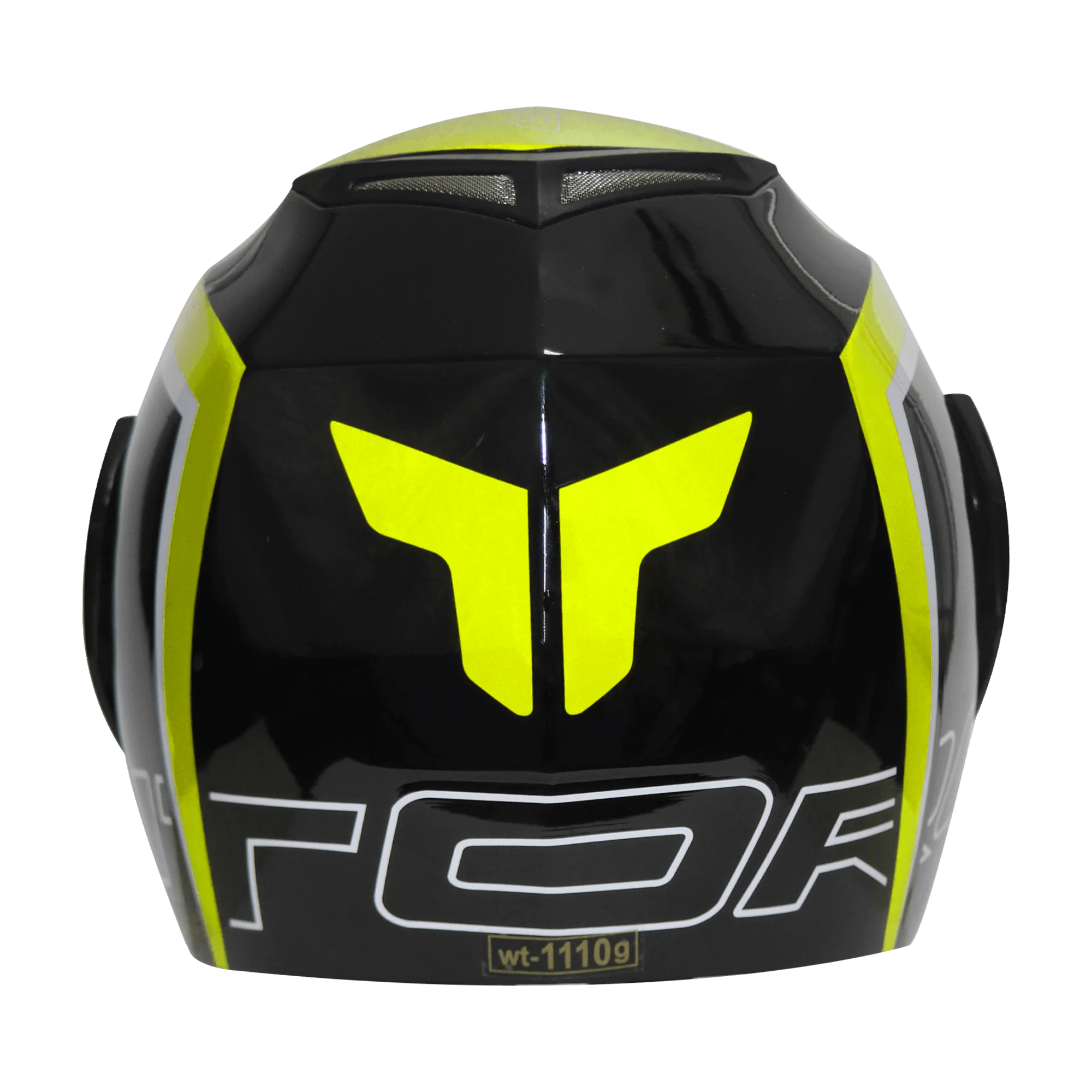 TVS Ntorq Flip-up Helmet, Color: Black & Neon - ISI Certified - Image 3