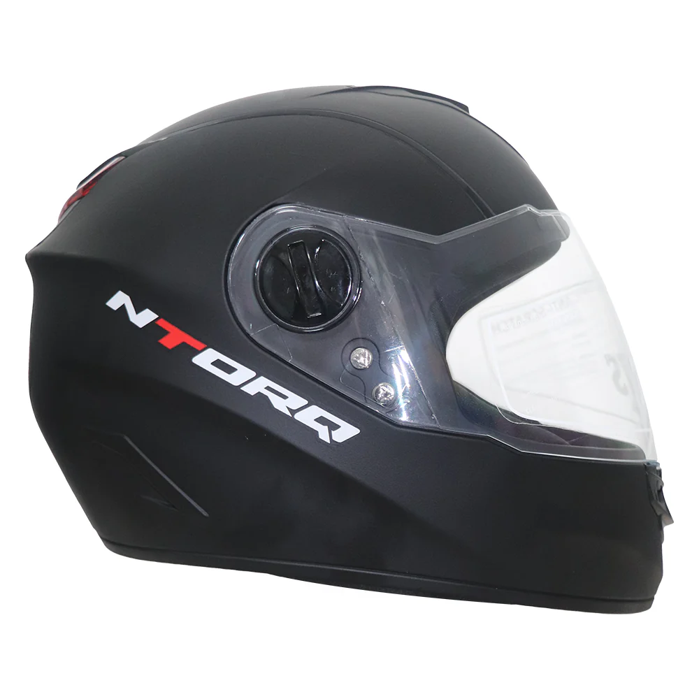 TVS Ntorq Edition Full Face Helmet | ISI Certified Color: Black - Image 3