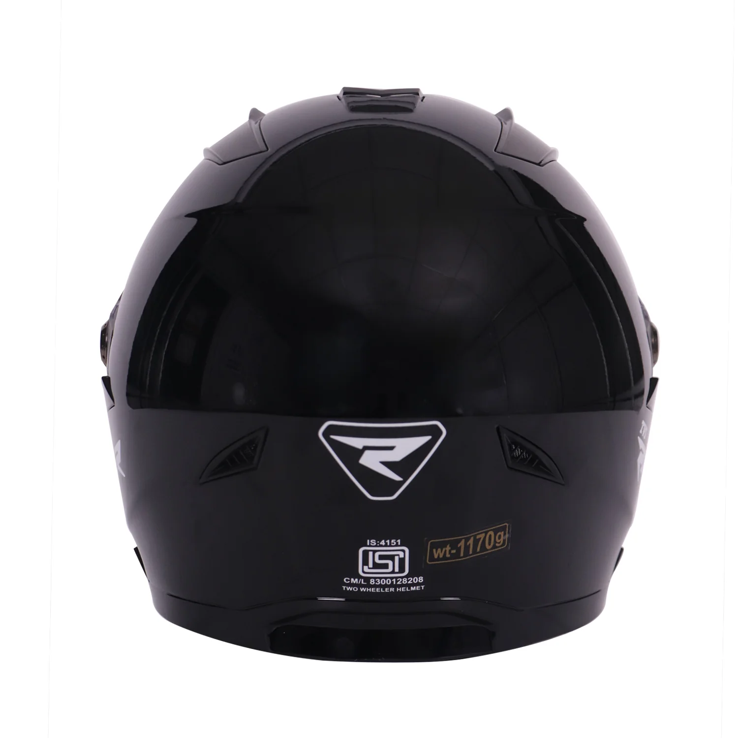 TVS Raider Full Face Black Helmet | ISI Certified - Image 4
