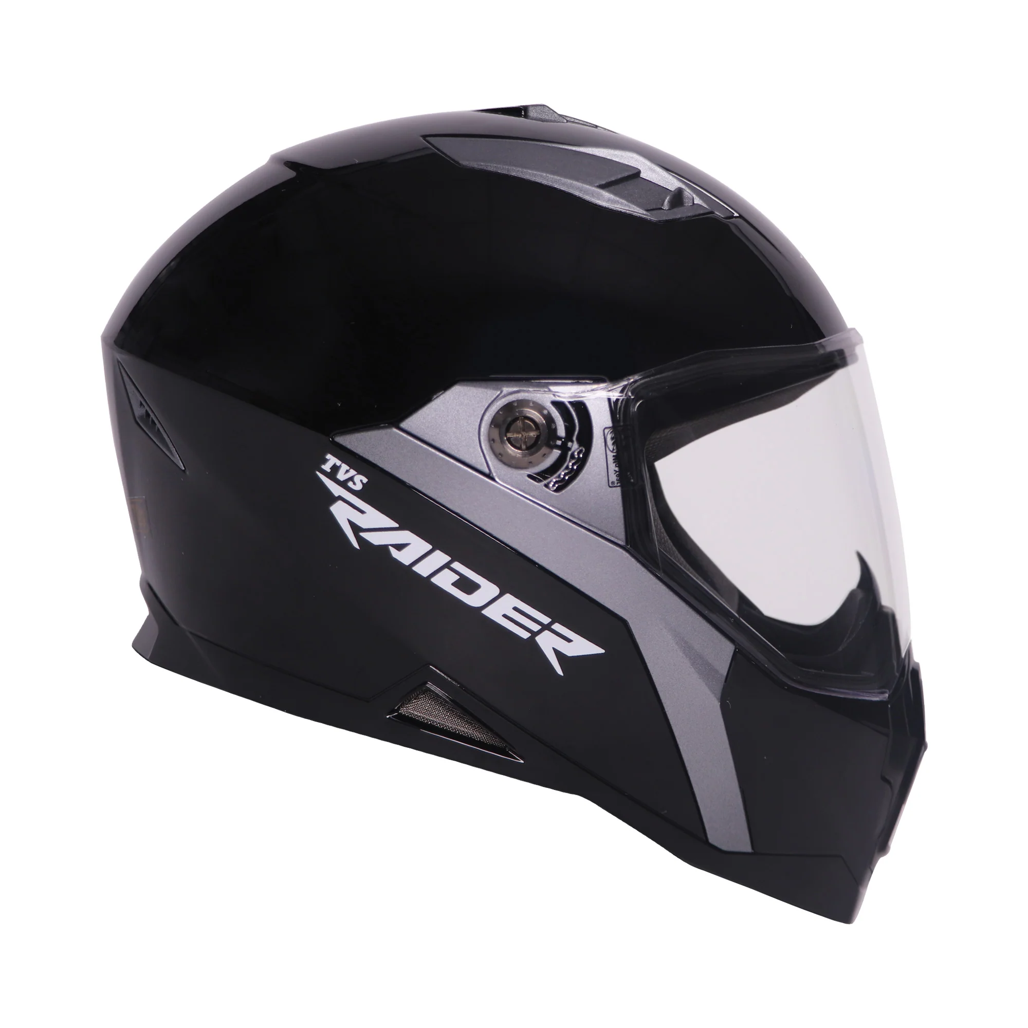 TVS Raider Full Face Helmet, Color: Black & Grey | ISI Certified - Image 2