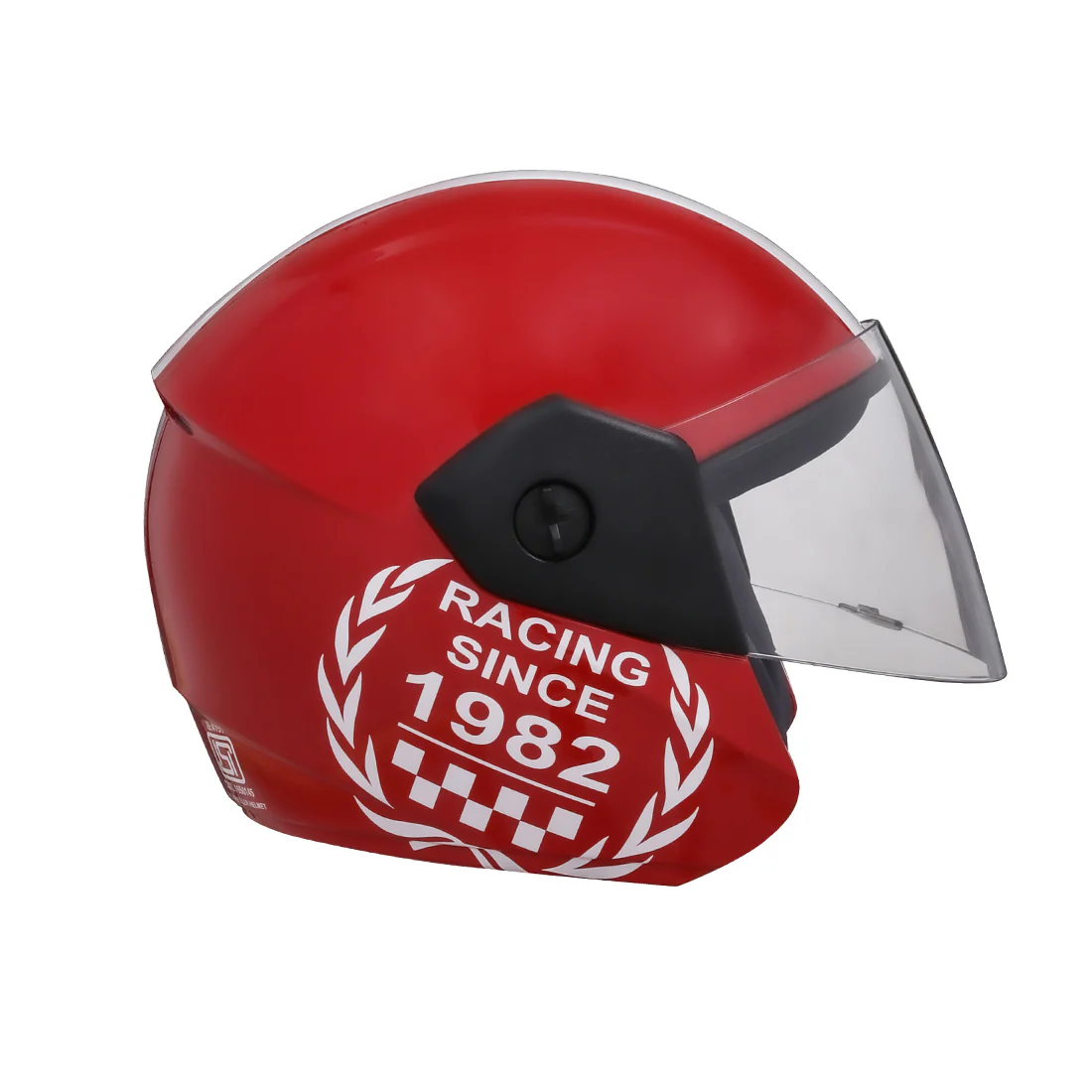 TVS Racing Kids Half Face Helmet, Color: Red - ISI Certified - Image 4