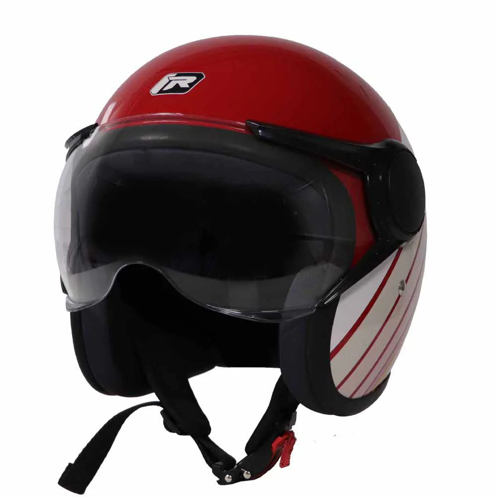 TVS Ronin Half Face Red Helmet - ISI & DOT Certified - Image 4