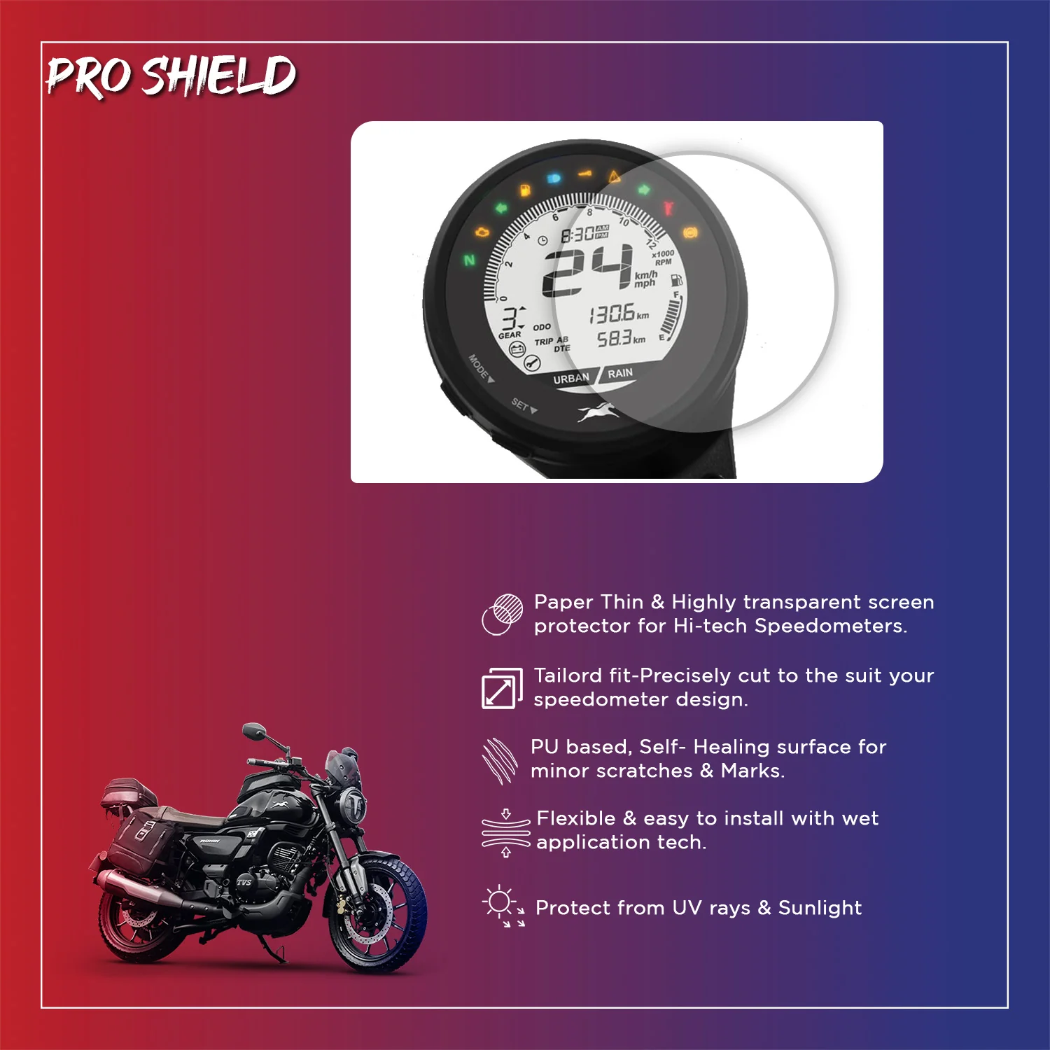 TVS Ronin Pro Shield Display Screen Protector - Image 2