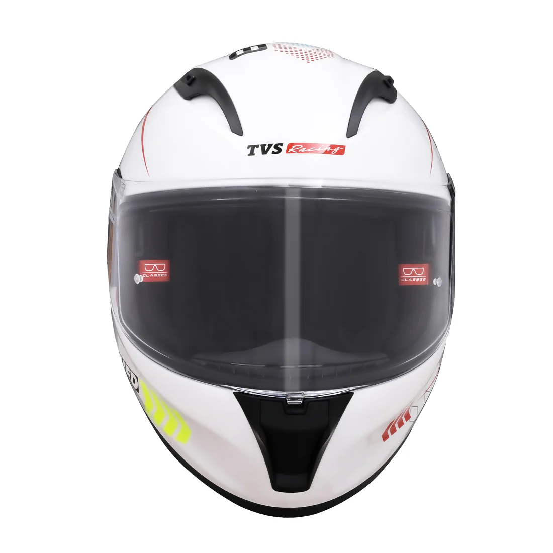 TVS Racing Dual Visor Helmet for Men – Anti-Fog Pin-Lock, Aerodynamic Design & DOT/ISI/ECE Certified – Premium Full Face Helmet For Men - Image 23