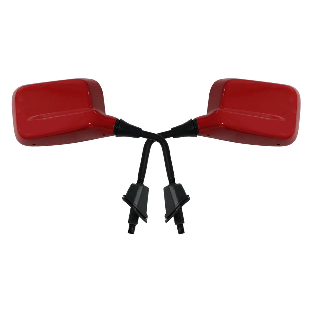 TVS iQube Red Colored Mirror - Upgrade for Electric Bikes
