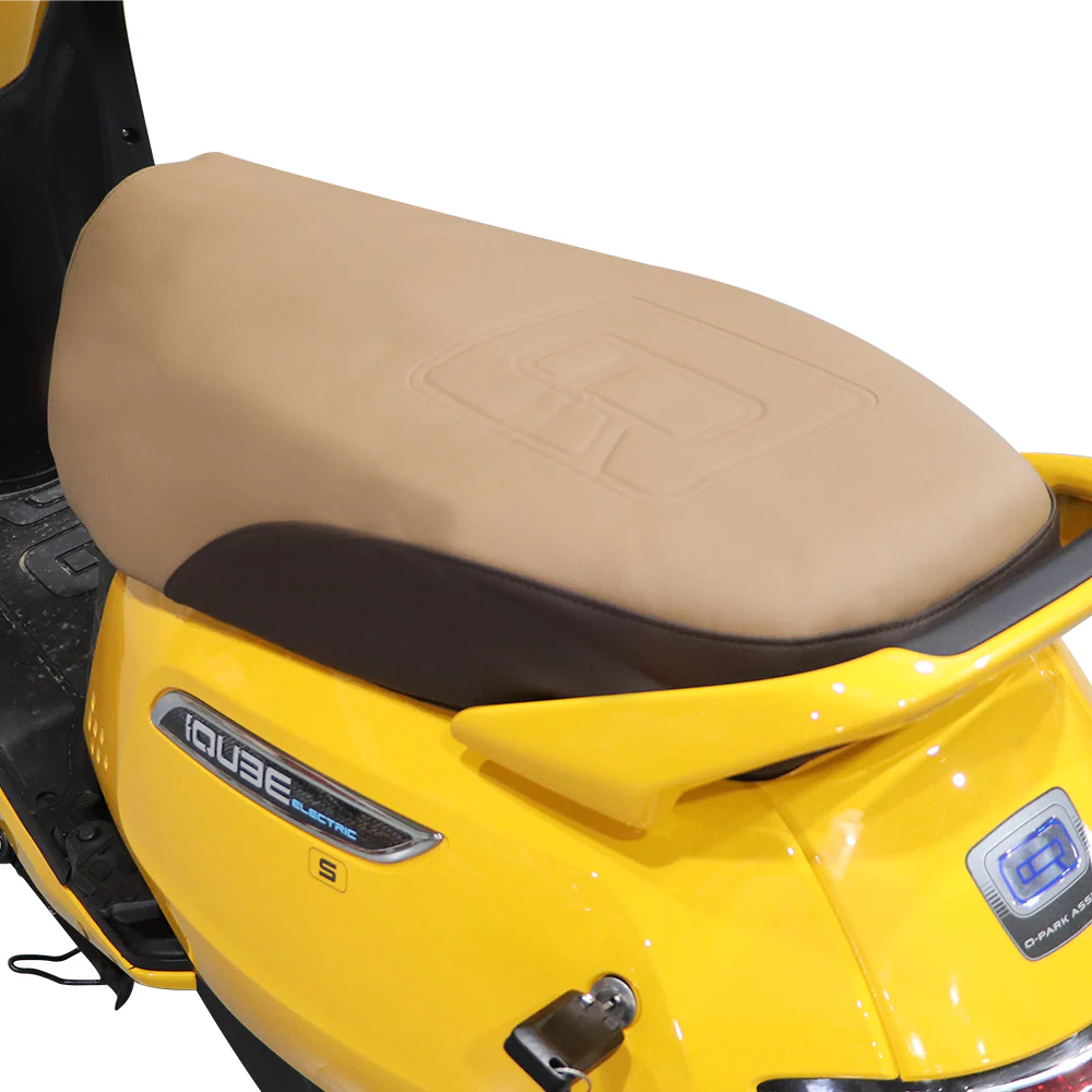 TVS iQube Seat Cover Beige/Brown - Durable Seat Protection - Image 3