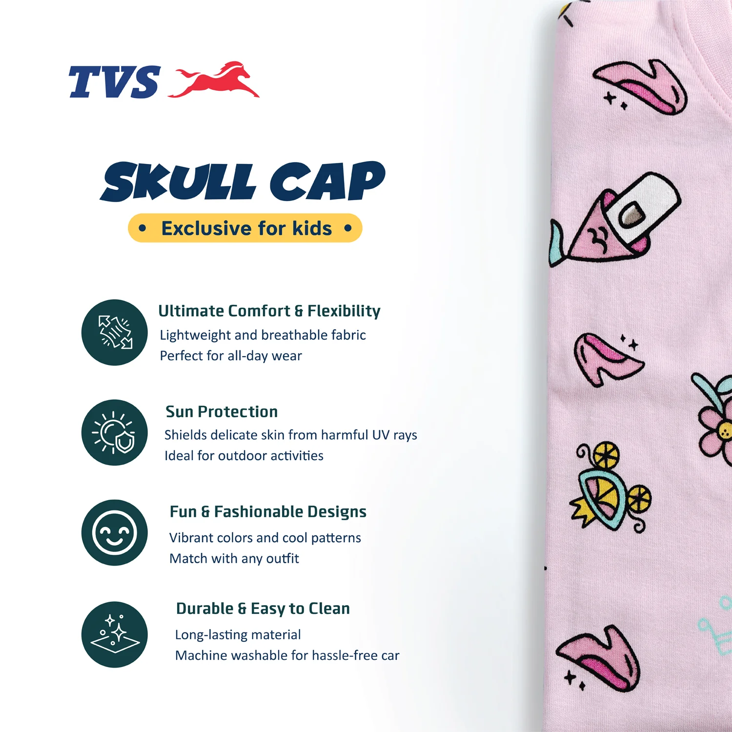 TVS Skull Cap for Kids - Image 18
