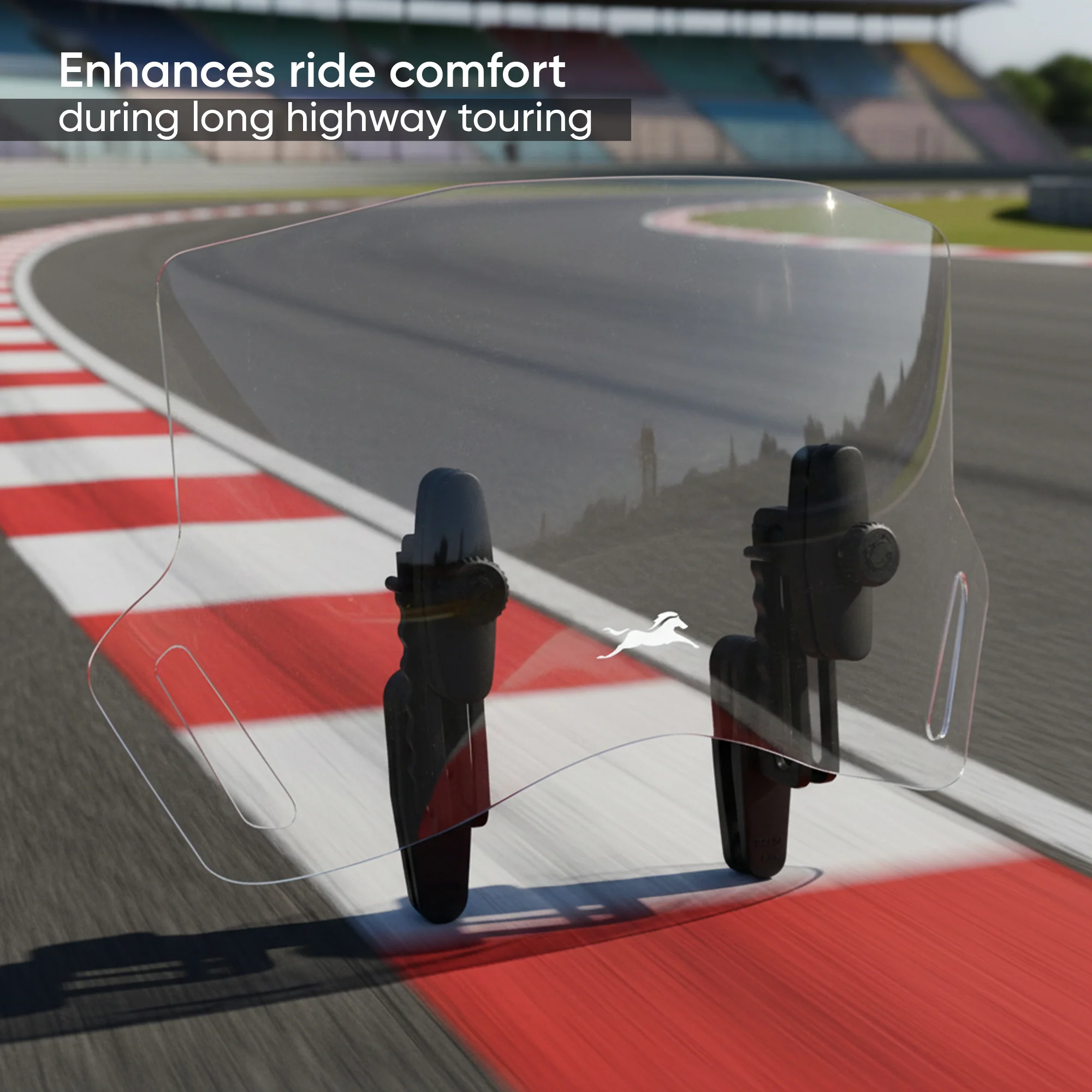 TVS Apache RTX Visor Extender – Enhanced Wind Protection & Stylish Upgrade - Image 4