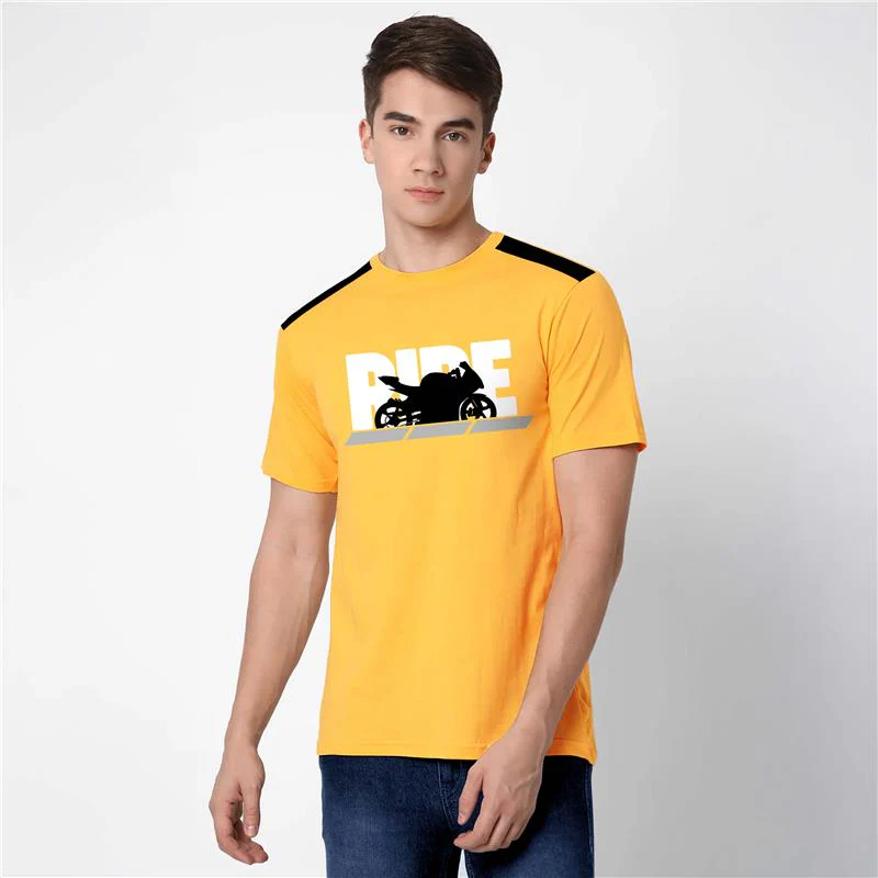 TVS Ride Crew neck Cotton T-shirt | High visibility & Reflective Sticker - Image 2
