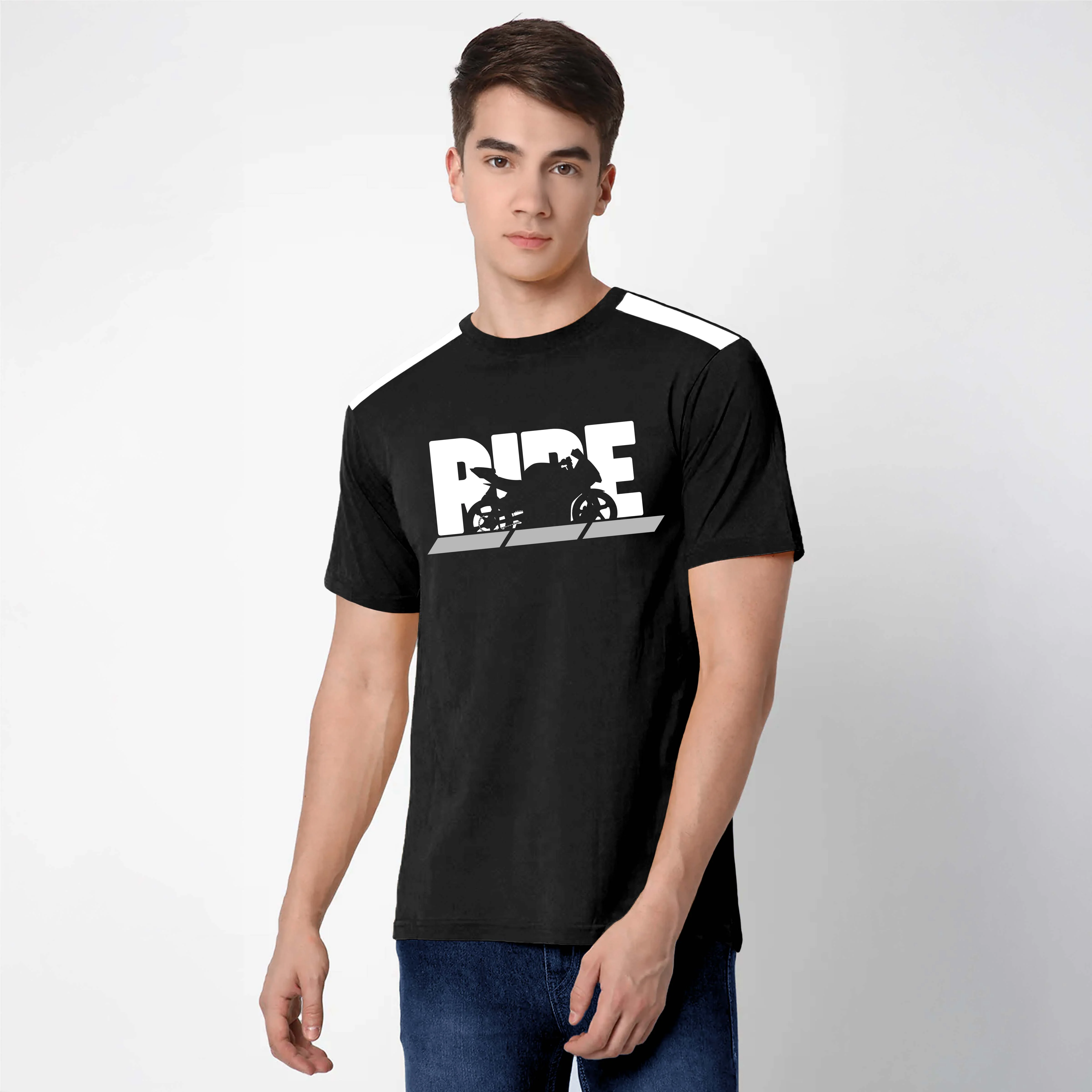 TVS Ride Crew neck Cotton T-shirt | High visibility & Reflective Sticker - Image 8
