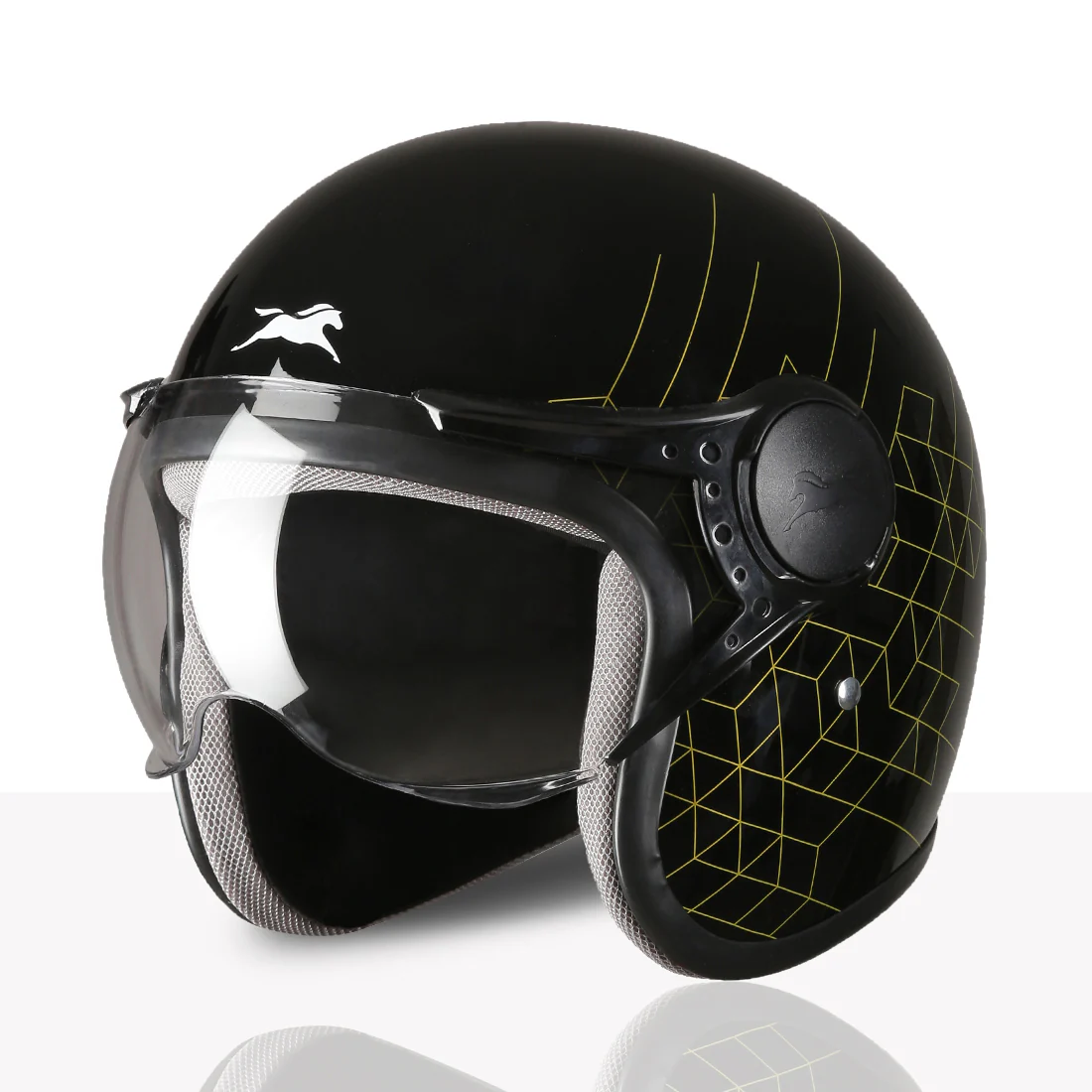 TVS Cruisetown Open Face Helmet – Stylish & Safe Helmet for Riders | ISI & DOT Certified | Premium Protection for Men & Women | Comfortable, Durable & Lightweight Design with Visor