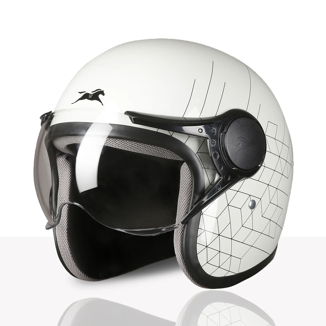 TVS Cruisetown Open Face Helmet – Stylish & Safe Helmet for Riders | ISI & DOT Certified | Premium Protection for Men & Women | Comfortable, Durable & Lightweight Design with Visor - Image 12