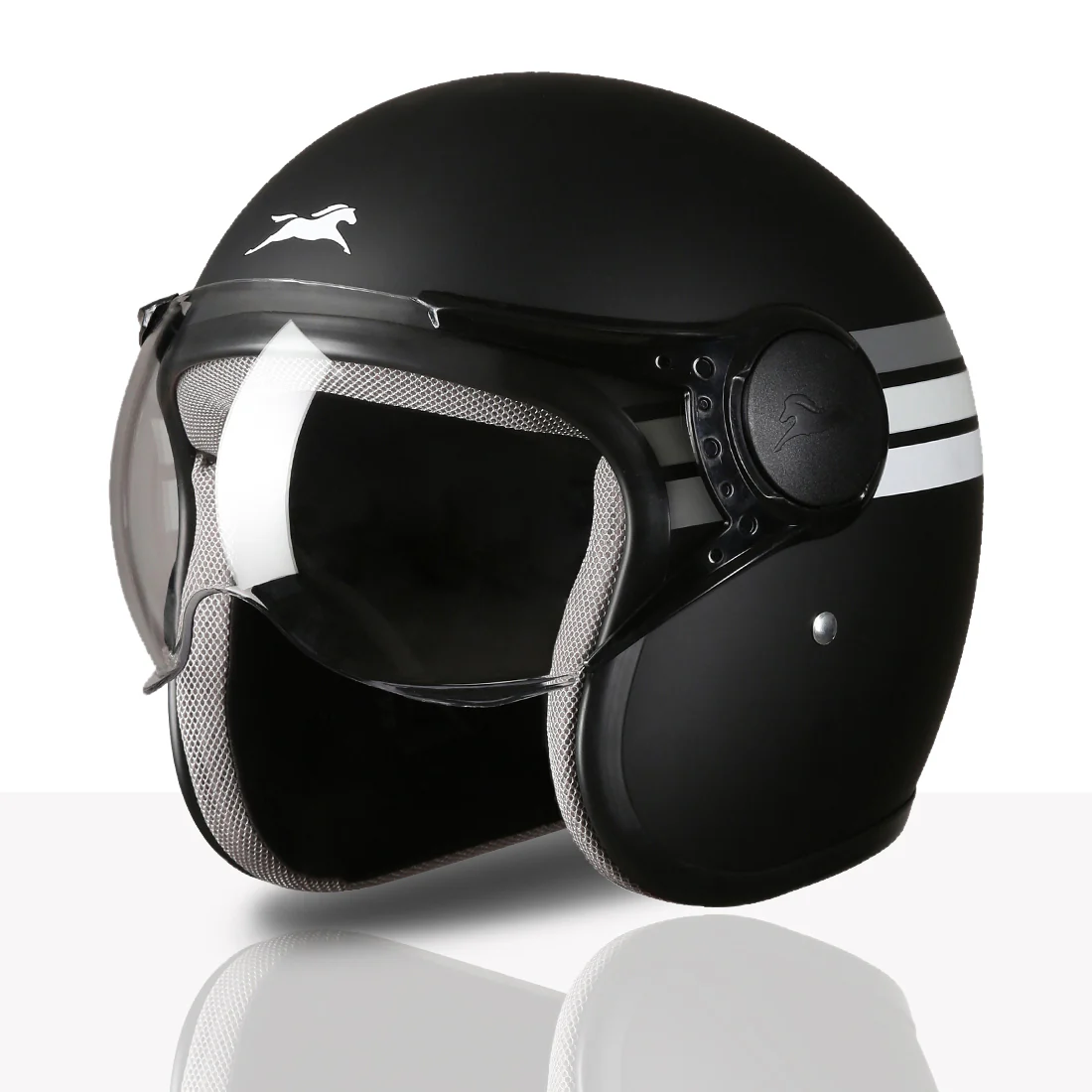 TVS Cruisetown Open Face Helmet – Stylish & Safe Helmet for Riders | ISI & DOT Certified | Premium Protection for Men & Women | Comfortable, Durable & Lightweight Design with Visor - Image 23