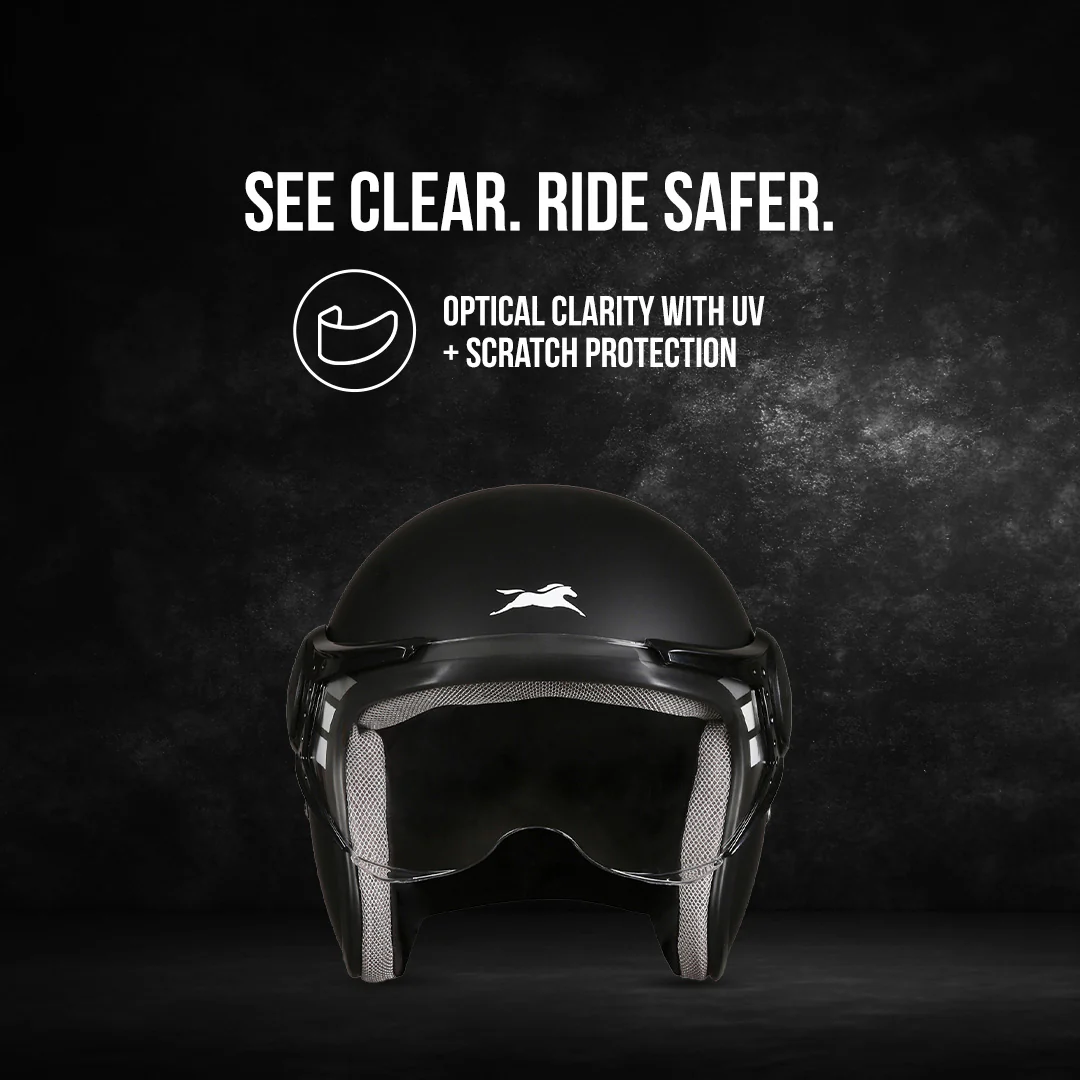 TVS Cruisetown Open Face Helmet – Stylish & Safe Helmet for Riders | ISI & DOT Certified | Premium Protection for Men & Women | Comfortable, Durable & Lightweight Design with Visor - Image 31