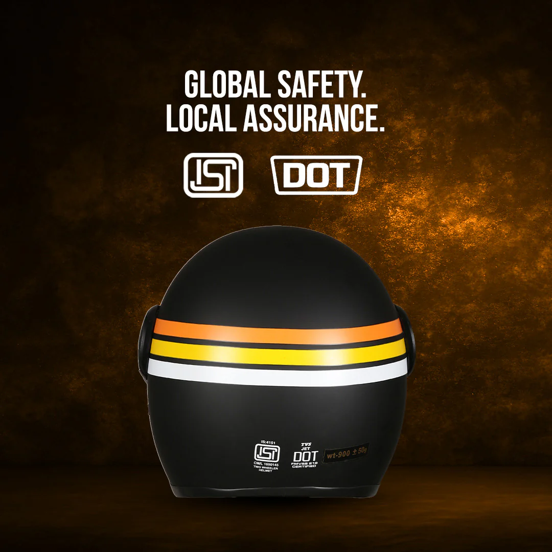 TVS Cruisetown Open Face Helmet – Stylish & Safe Helmet for Riders | ISI & DOT Certified | Premium Protection for Men & Women | Comfortable, Durable & Lightweight Design with Visor - Image 40