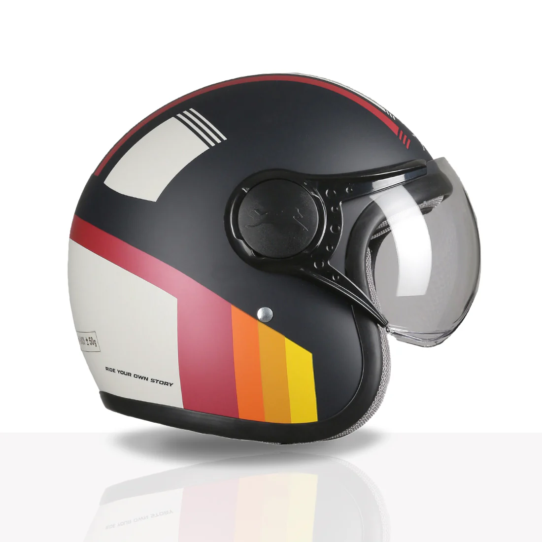 TVS Cruisetown Open Face Helmet – Stylish & Safe Helmet for Riders | ISI & DOT Certified | Premium Protection for Men & Women | Comfortable, Durable & Lightweight Design with Visor - Image 46