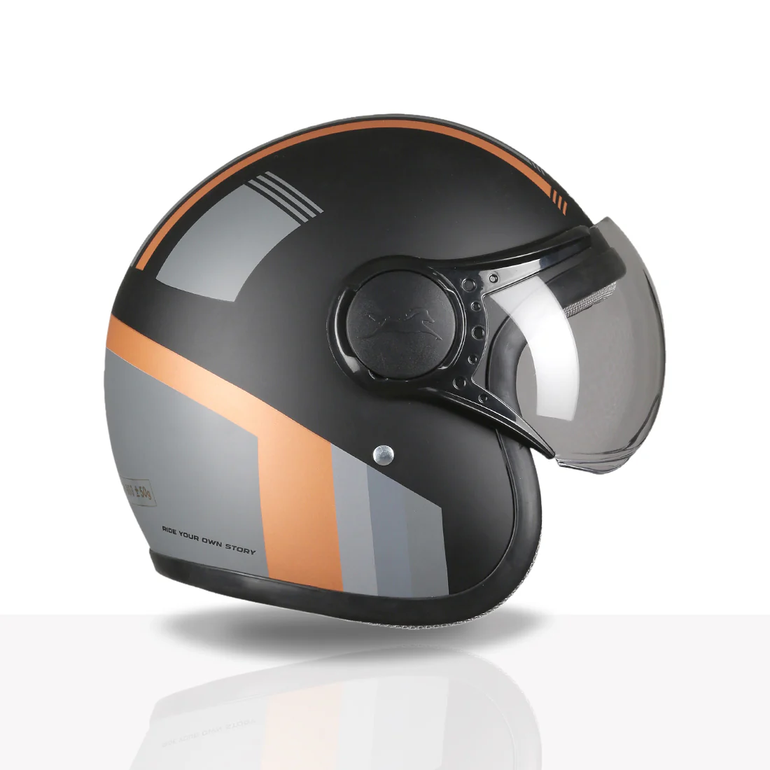 TVS Cruisetown Open Face Helmet – Stylish & Safe Helmet for Riders | ISI & DOT Certified | Premium Protection for Men & Women | Comfortable, Durable & Lightweight Design with Visor - Image 53