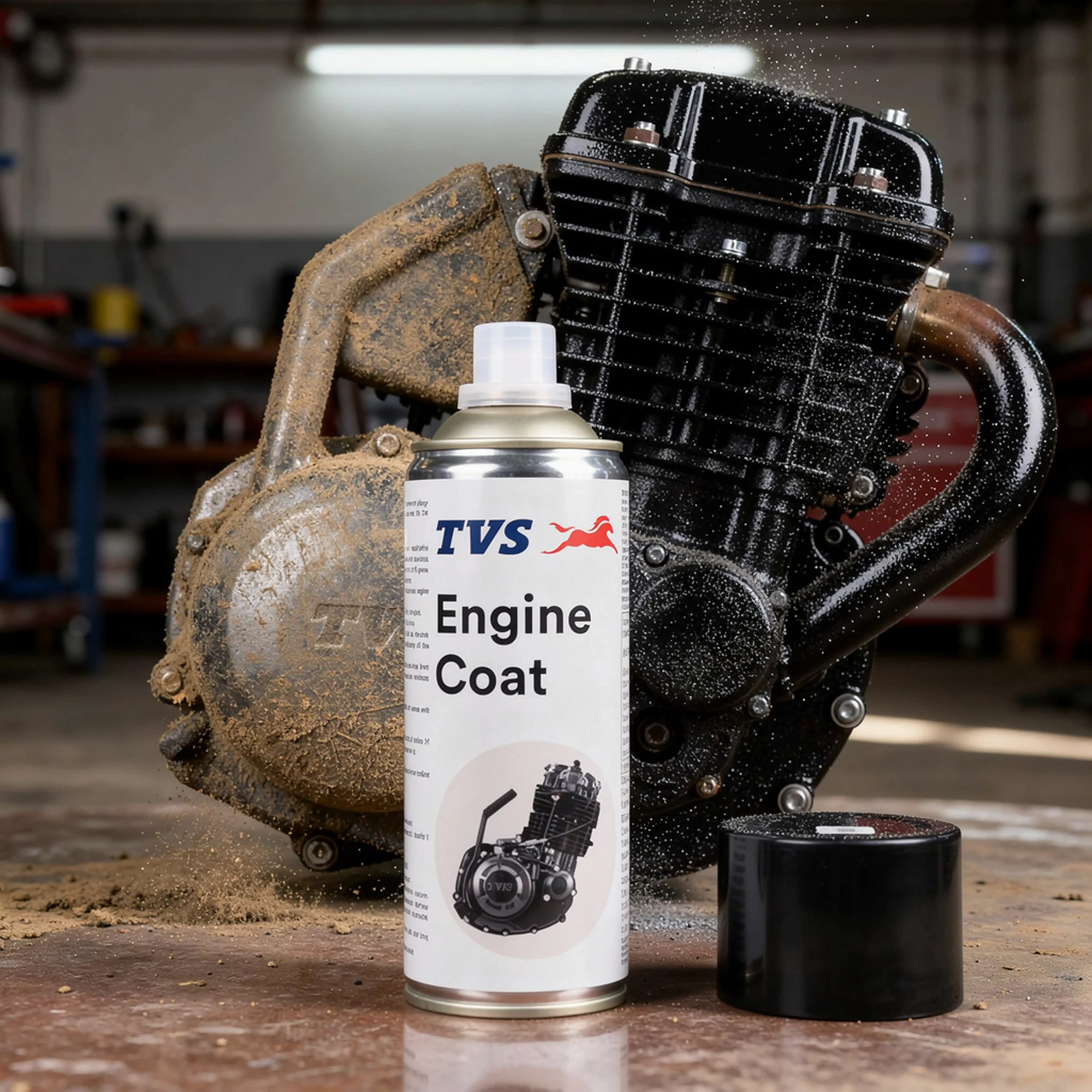 TVS Engine Coat for Bikes – Protects Against Dust & Friction | Enhances Glossy Finish | Easy Maintenance Formula - Image 3