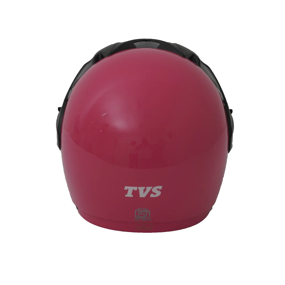 TVS Half face Cruiser With Peak Motorbike Helmet (Pink) - Image 3
