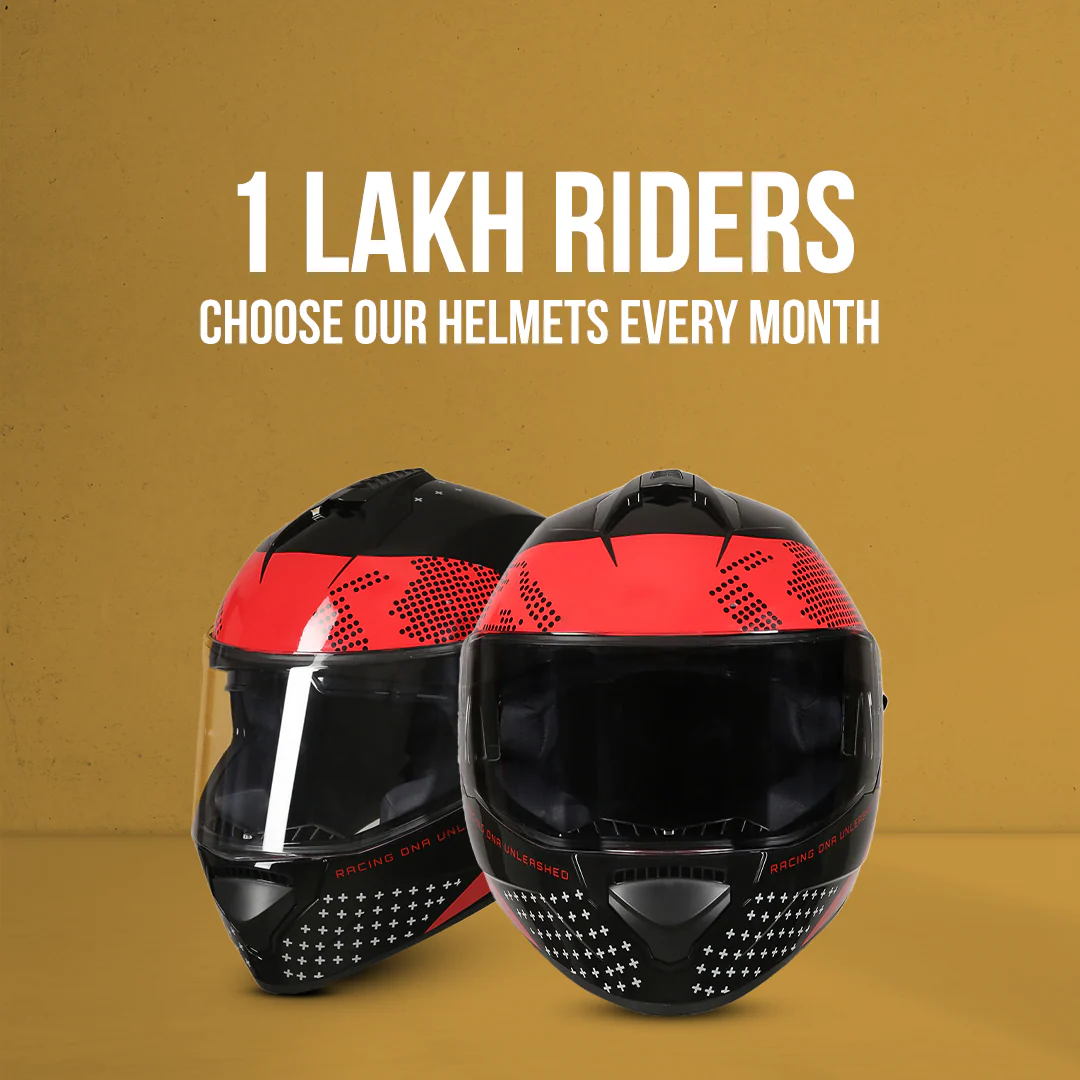 TVS Racing Phantom Series Full Face Dual Visor Helmet for Men | Premium Bike Helmets with ABS Shell, UV Paint | Quick Release System | Aerodynamic Design | DOT & ISI Certified (Black V1) - Image 2