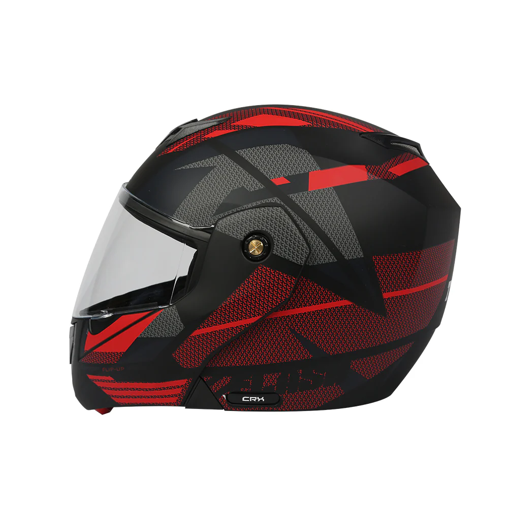 TVS Helmet Full Face Black/Red Dual Colour, Strong and Safe