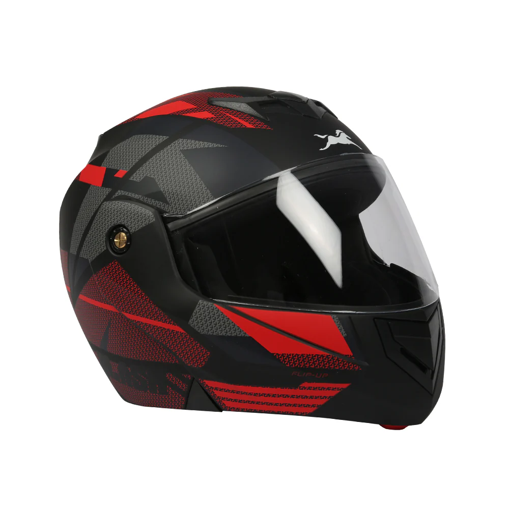 TVS Helmet Full Face Black/Red Dual Colour, Strong and Safe - Image 2