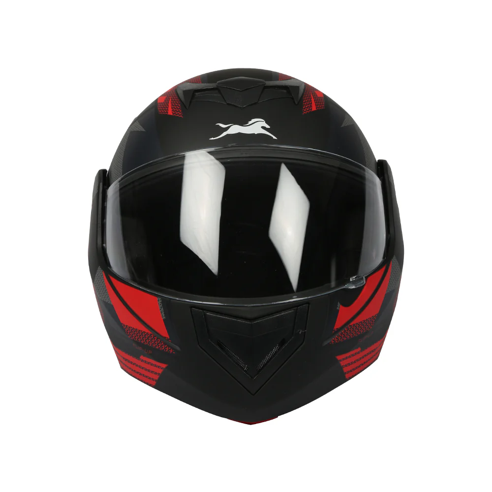 TVS Helmet Full Face Black/Red Dual Colour, Strong and Safe - Image 4