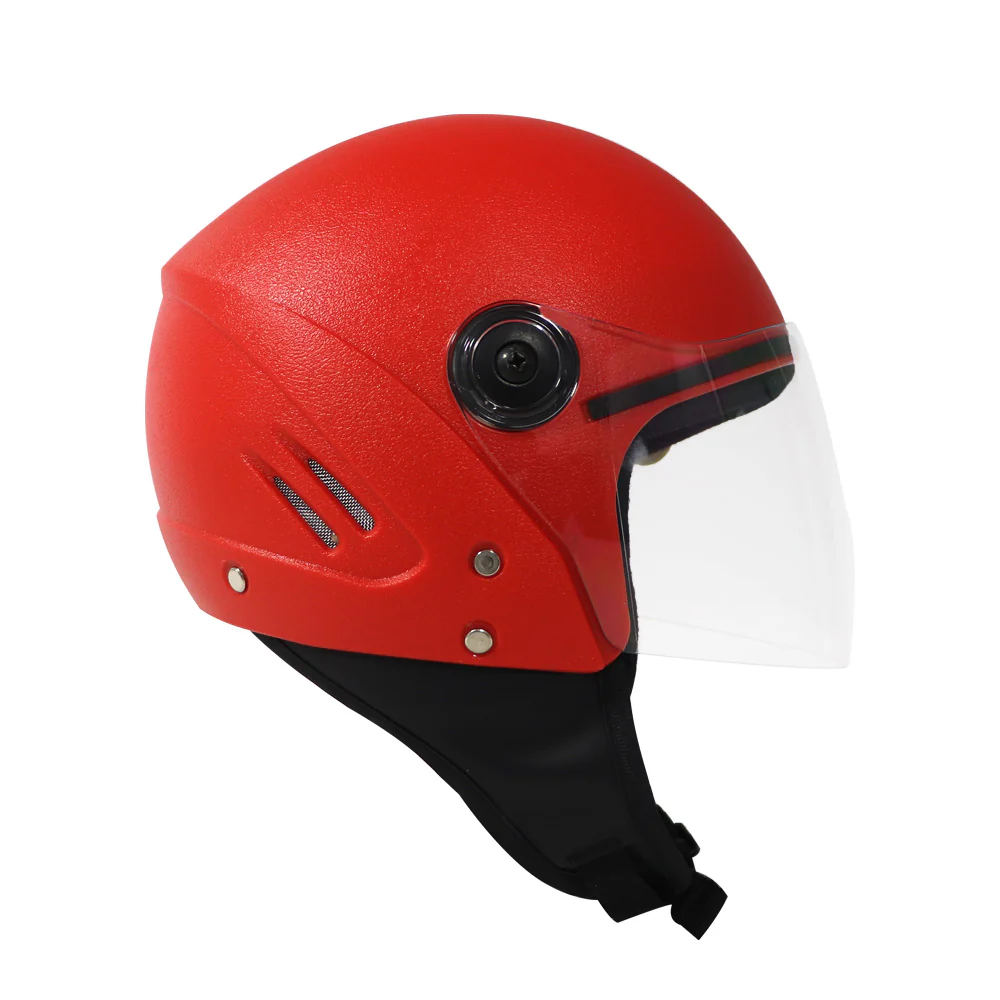 TVS Helmet Half Face Black Eco Red - Image 3