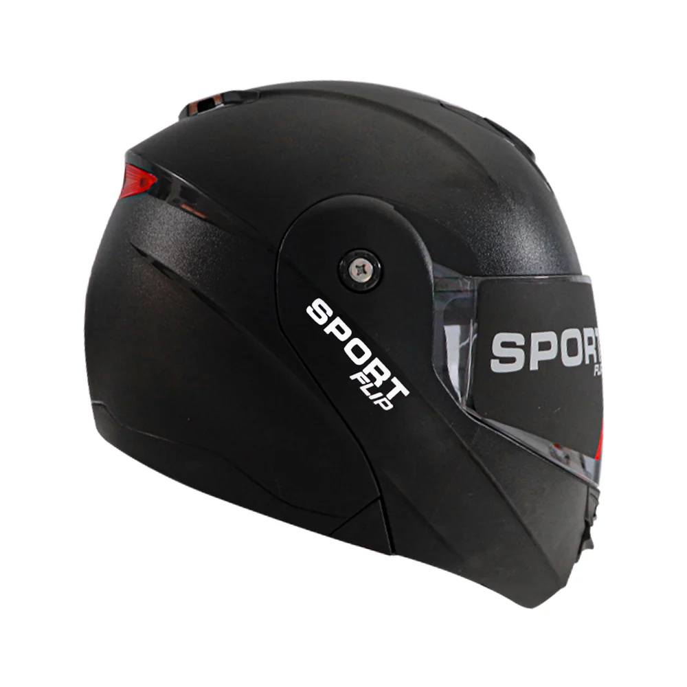 TVS Helmet Half Face Flip Black - Image 3