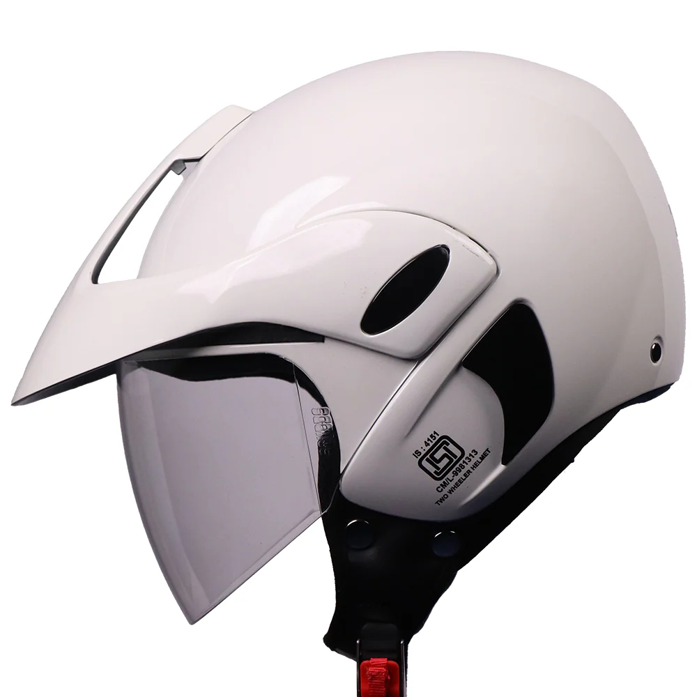 TVS Helmet Half Face Pearl White ML - Image 3