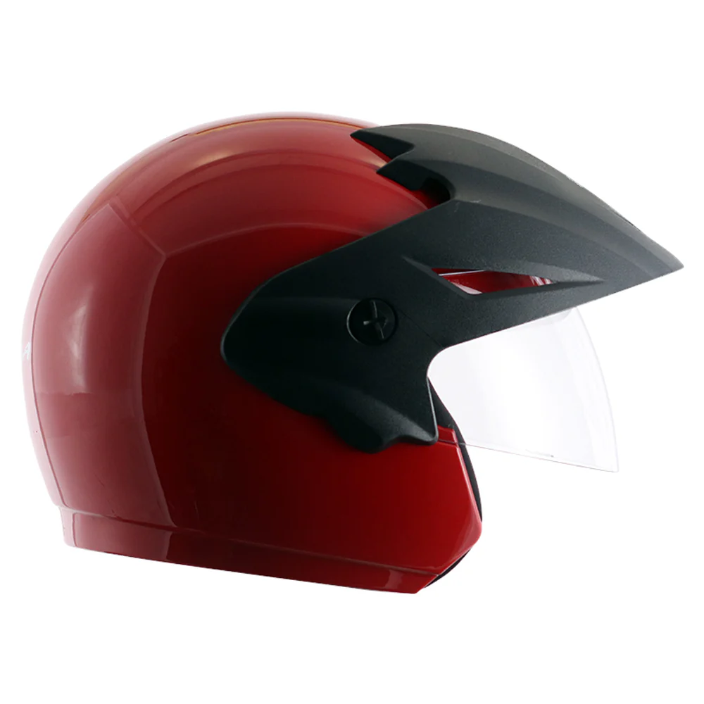 TVS Cruiser Half Face Helmet, Color: Red - ISI Certified - Image 2