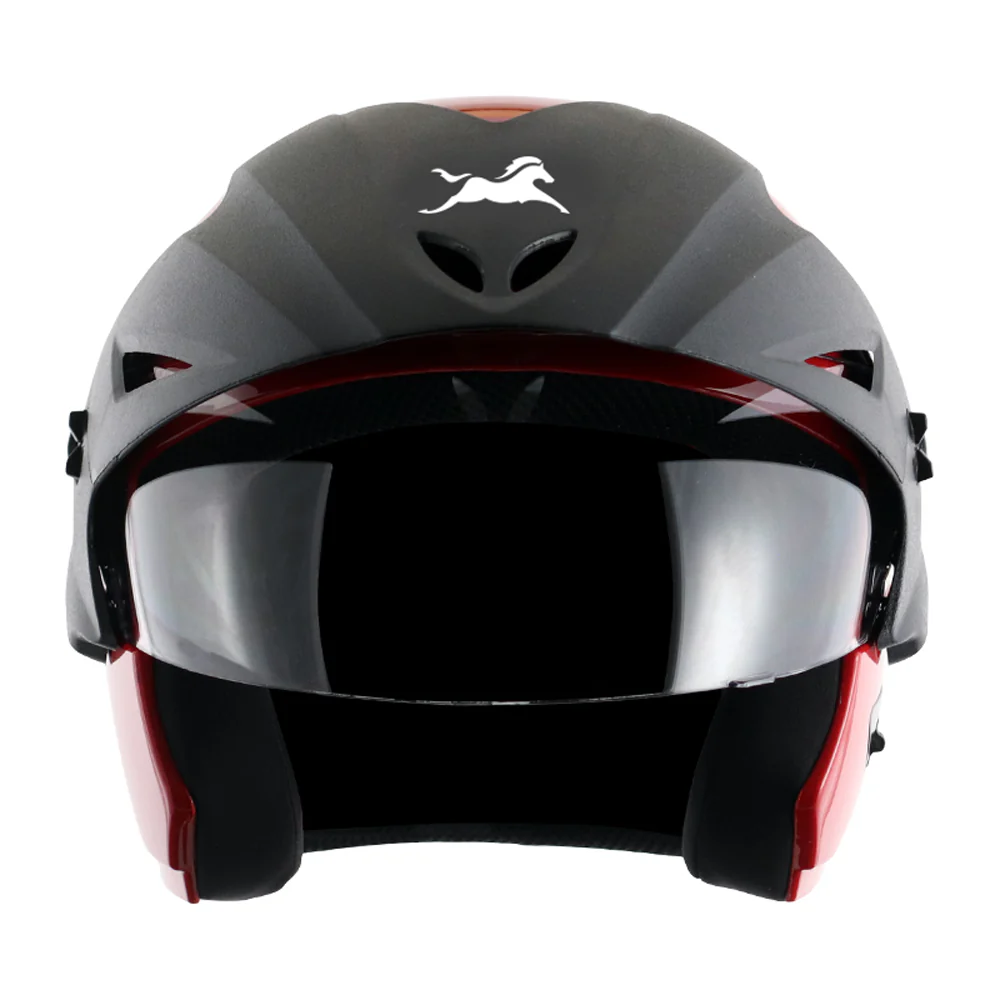 TVS Cruiser Half Face Helmet, Color: Red - ISI Certified - Image 4
