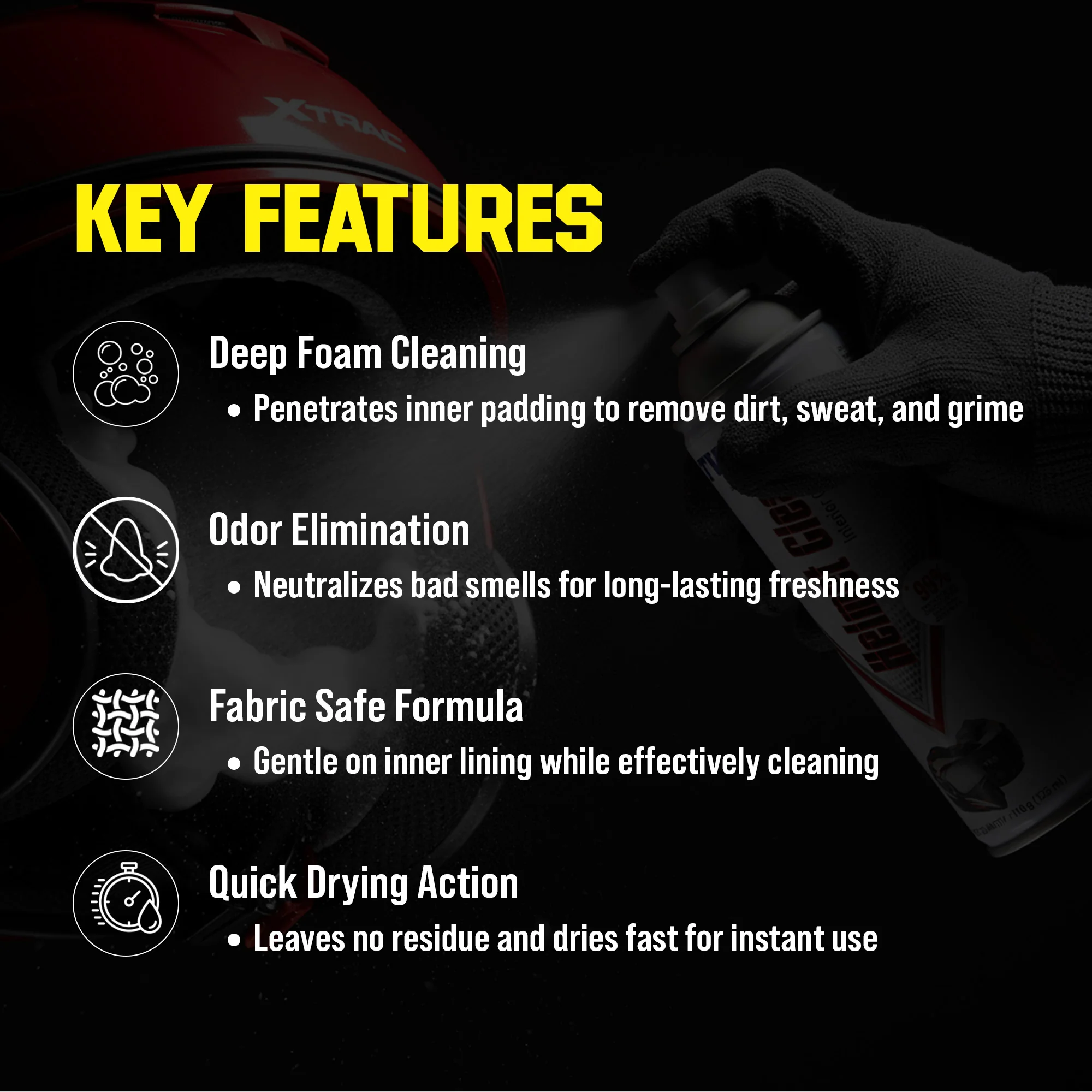 TVS Helmet Interior Cleaner 125 ml – Advanced Silver Protection for Odor-Free Freshness - Image 6