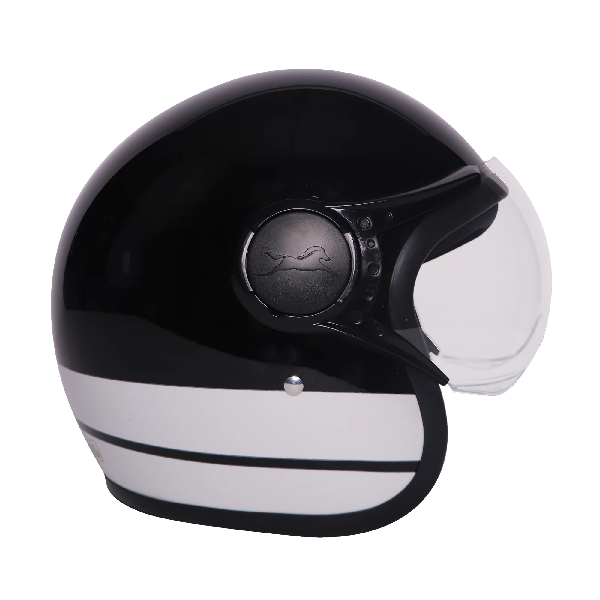 TVS J110 Half Face Helmet, Lunar White Gloss - Image 2