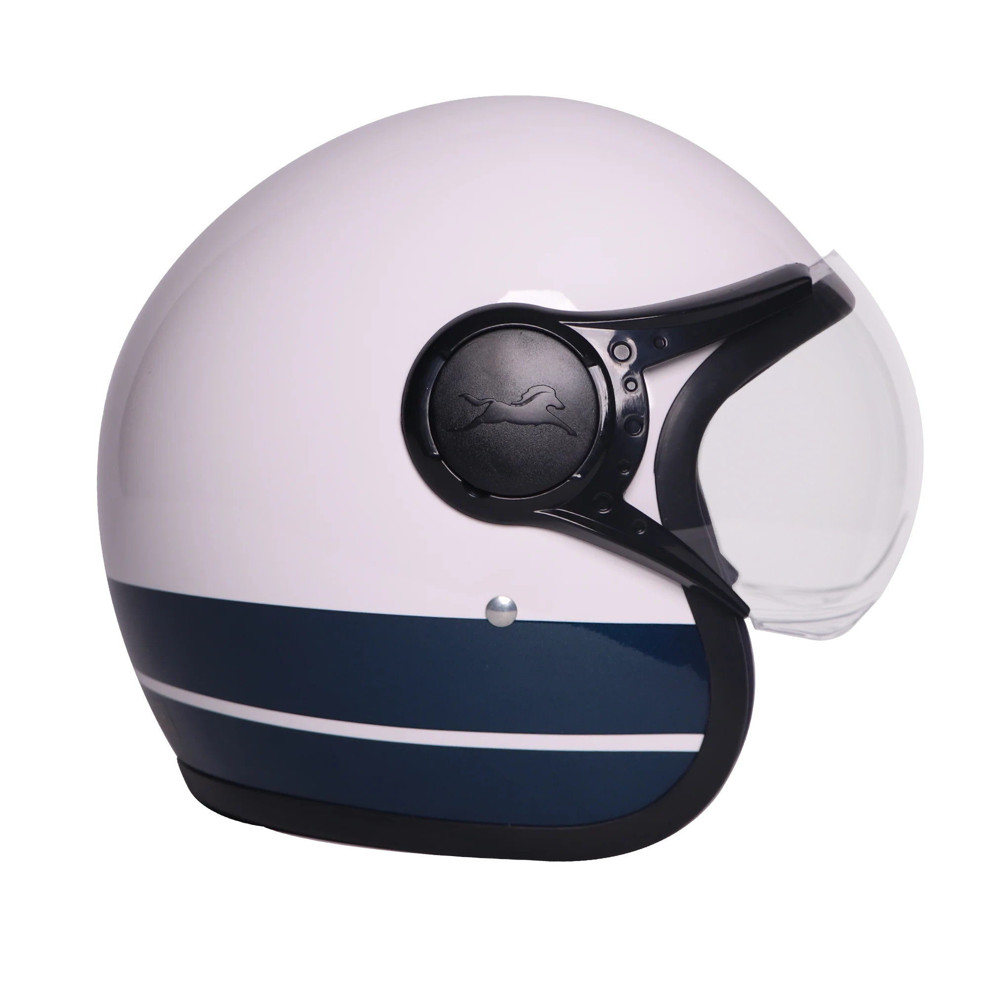 TVS J110 Half Face Helmet, Starlight Blue Gloss - Image 2