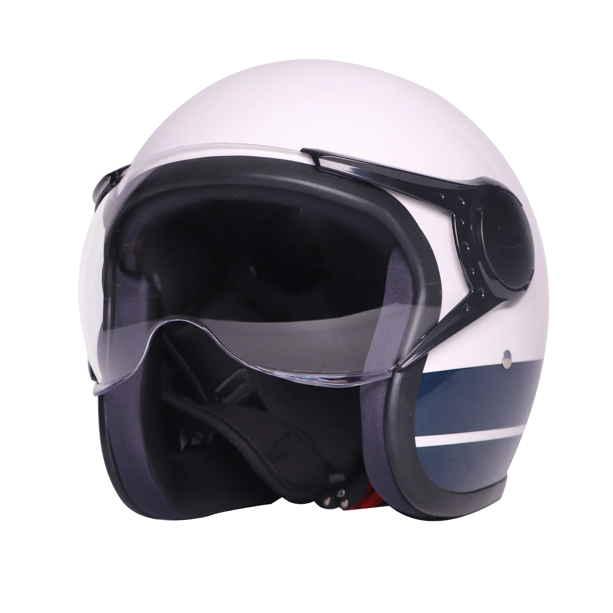 TVS J110 Half Face Helmet, Starlight Blue Gloss - Image 5