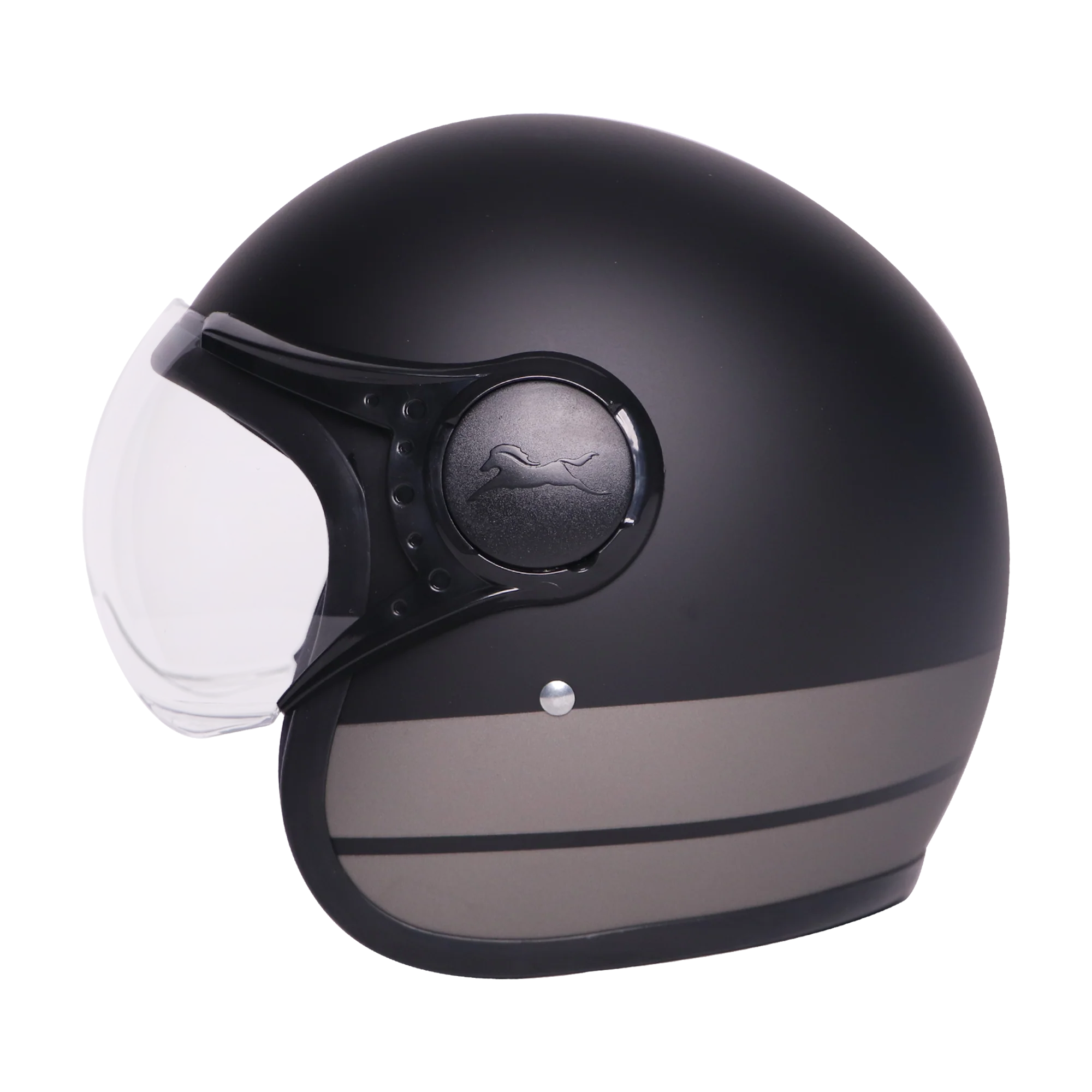 TVS J110 Half Face Helmet, Titanium Grey Matte