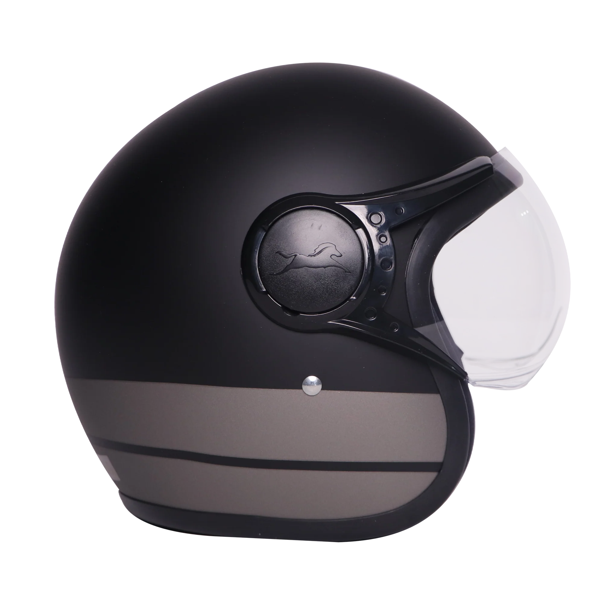 TVS J110 Half Face Helmet, Titanium Grey Matte - Image 2