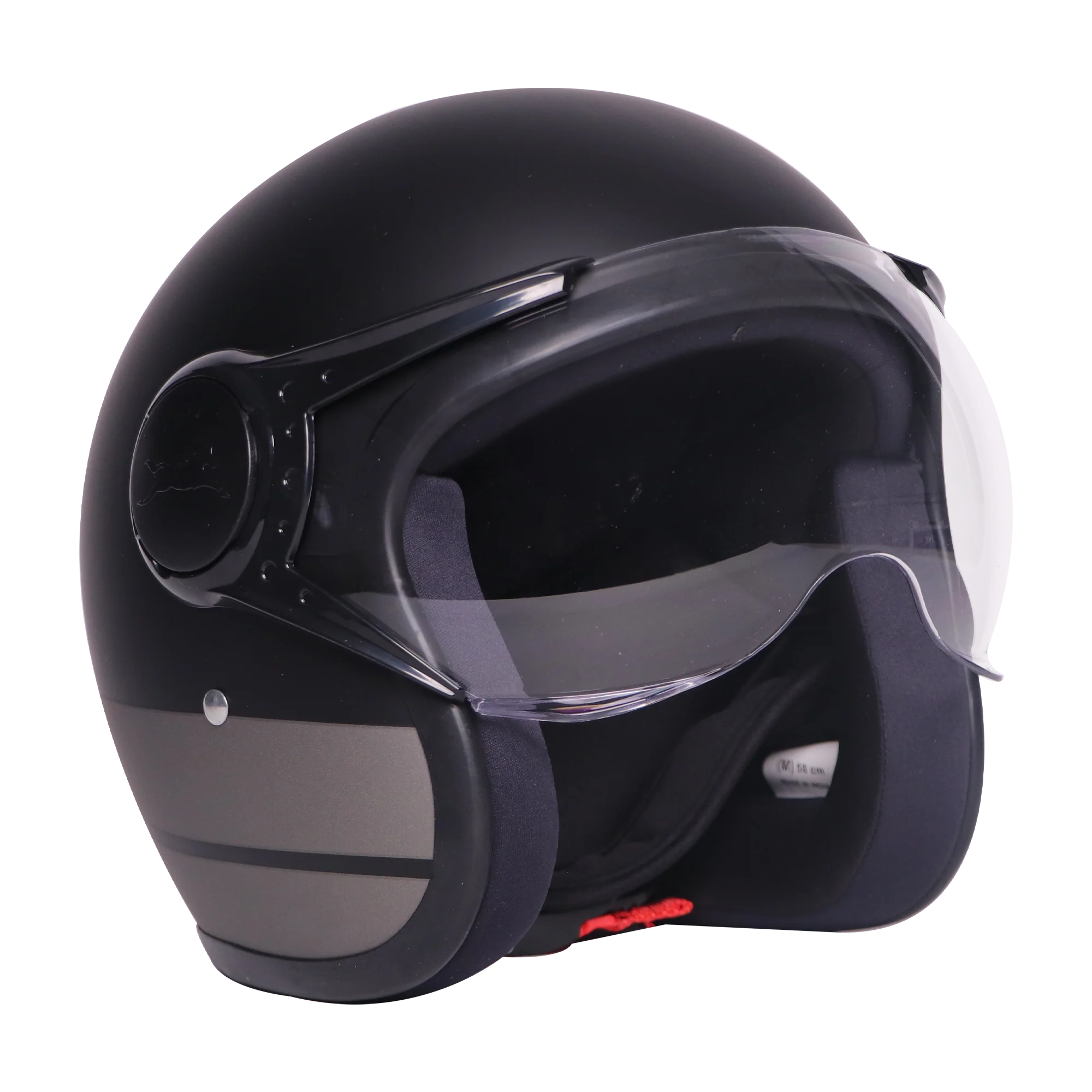 TVS J110 Half Face Helmet, Titanium Grey Matte - Image 5