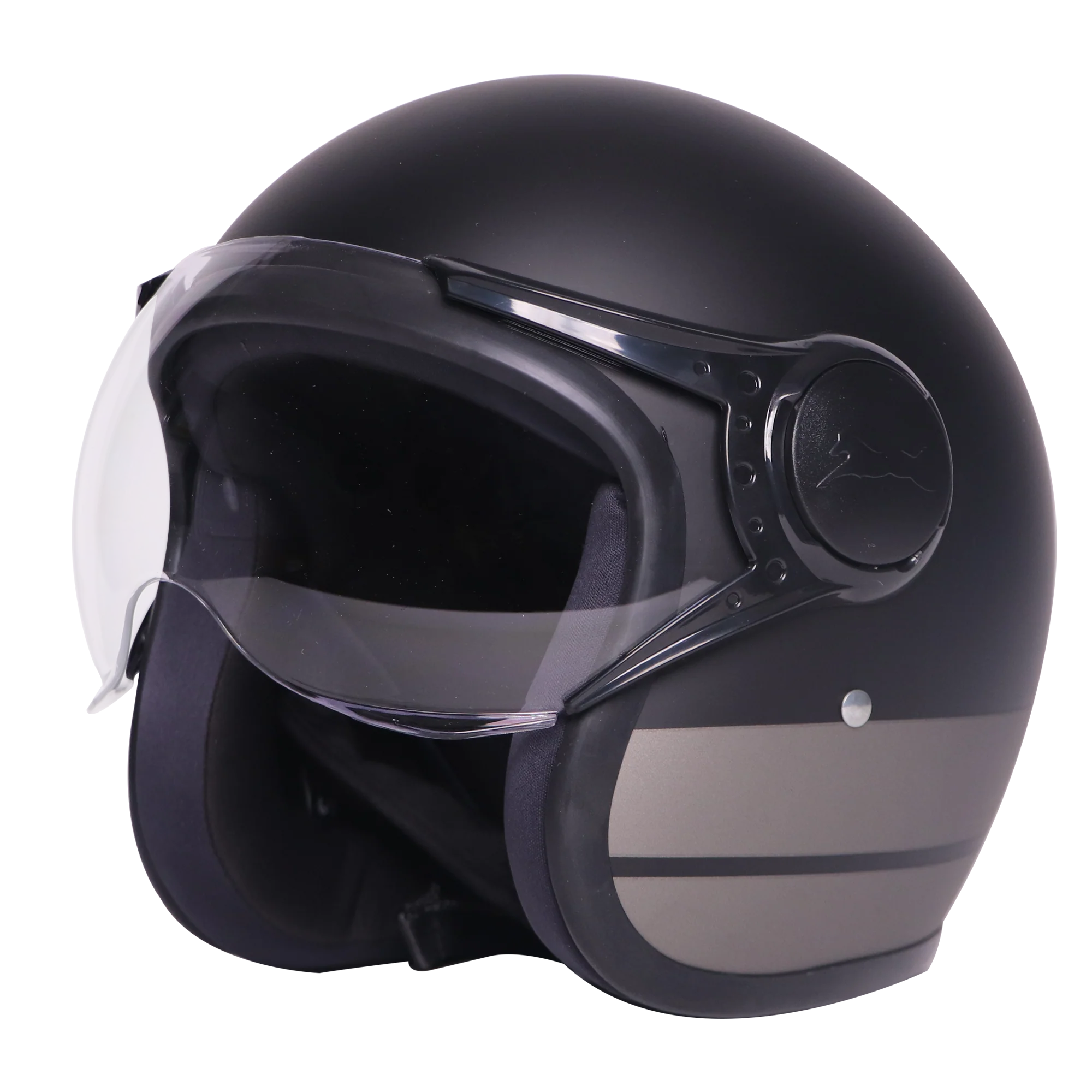 TVS J110 Half Face Helmet, Titanium Grey Matte - Image 6